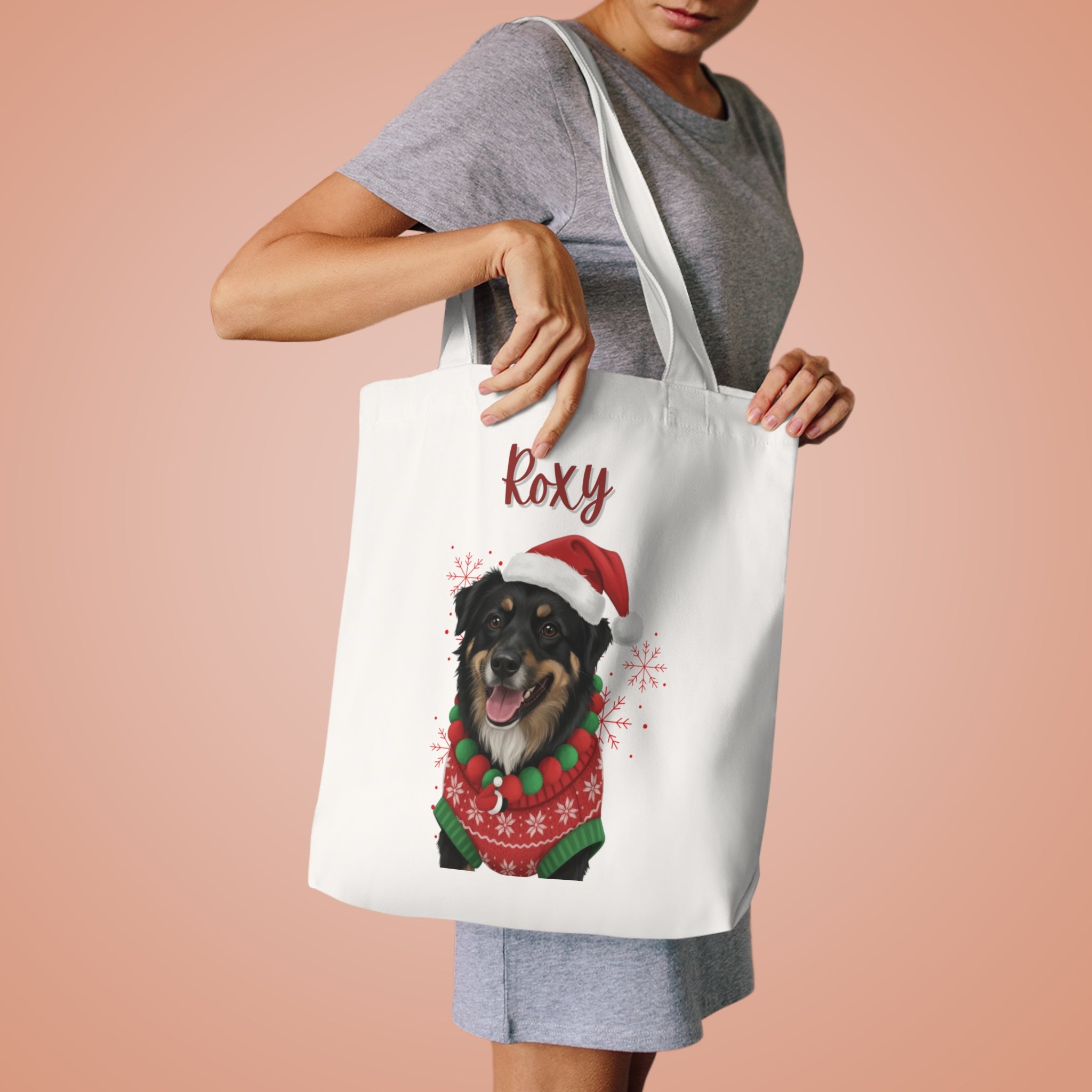 (Roxy) Personalized Dog Lover Tote Bag