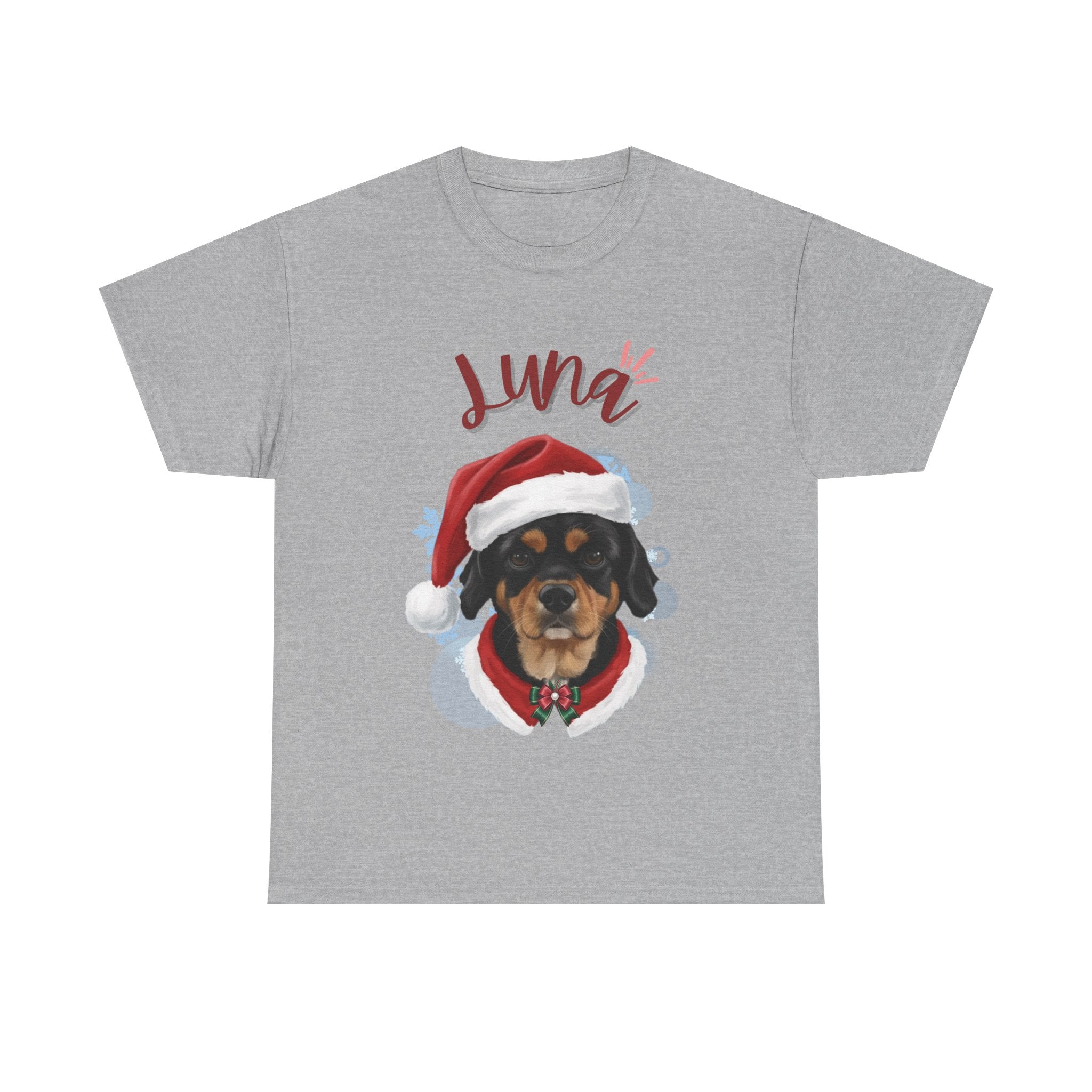 (Luna) Whimsical Dog Portrait Tee Shirt