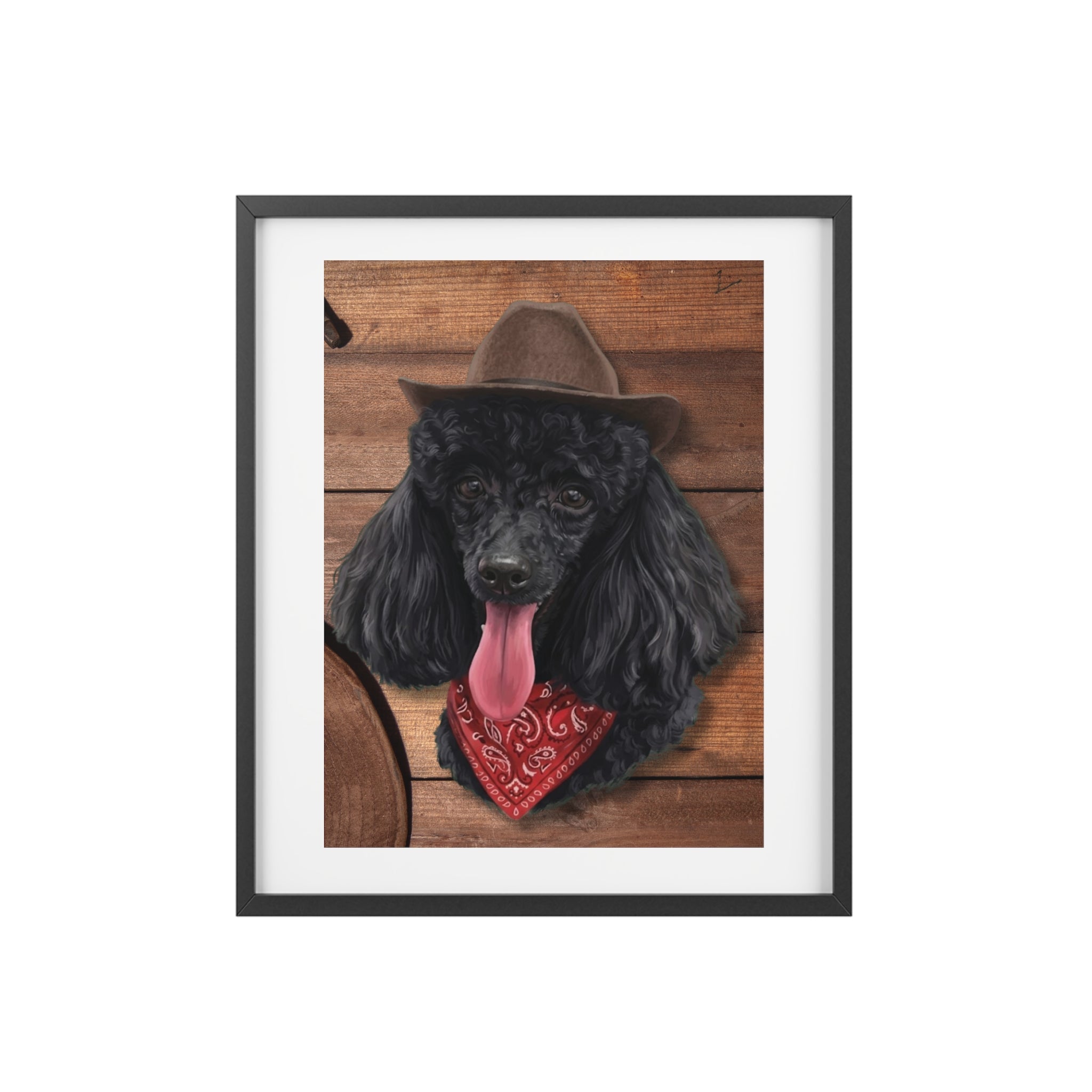 (Ruby) Playful Dog Framed Poster
