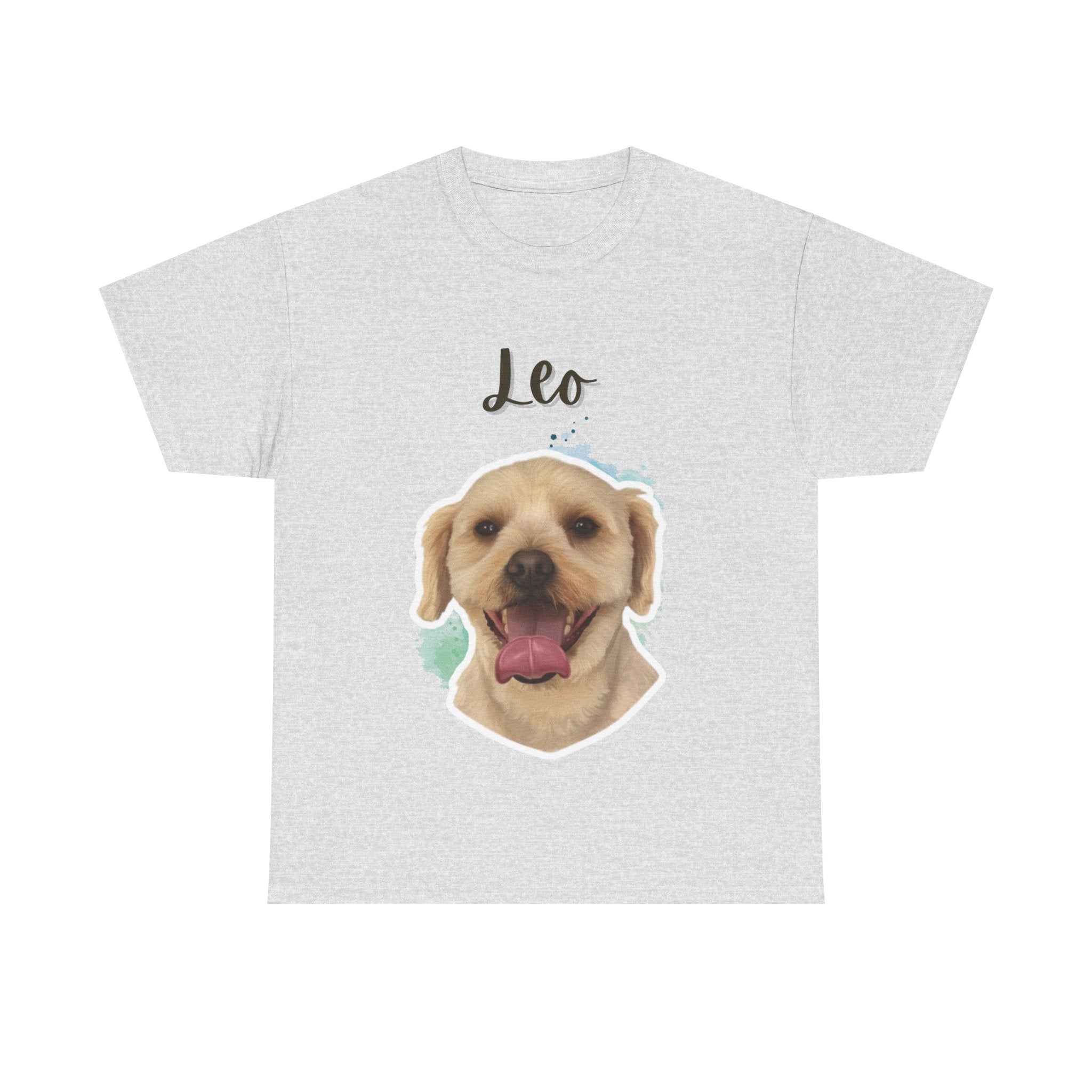 (Leo) Whimsical Dog Portrait Tee Shirt