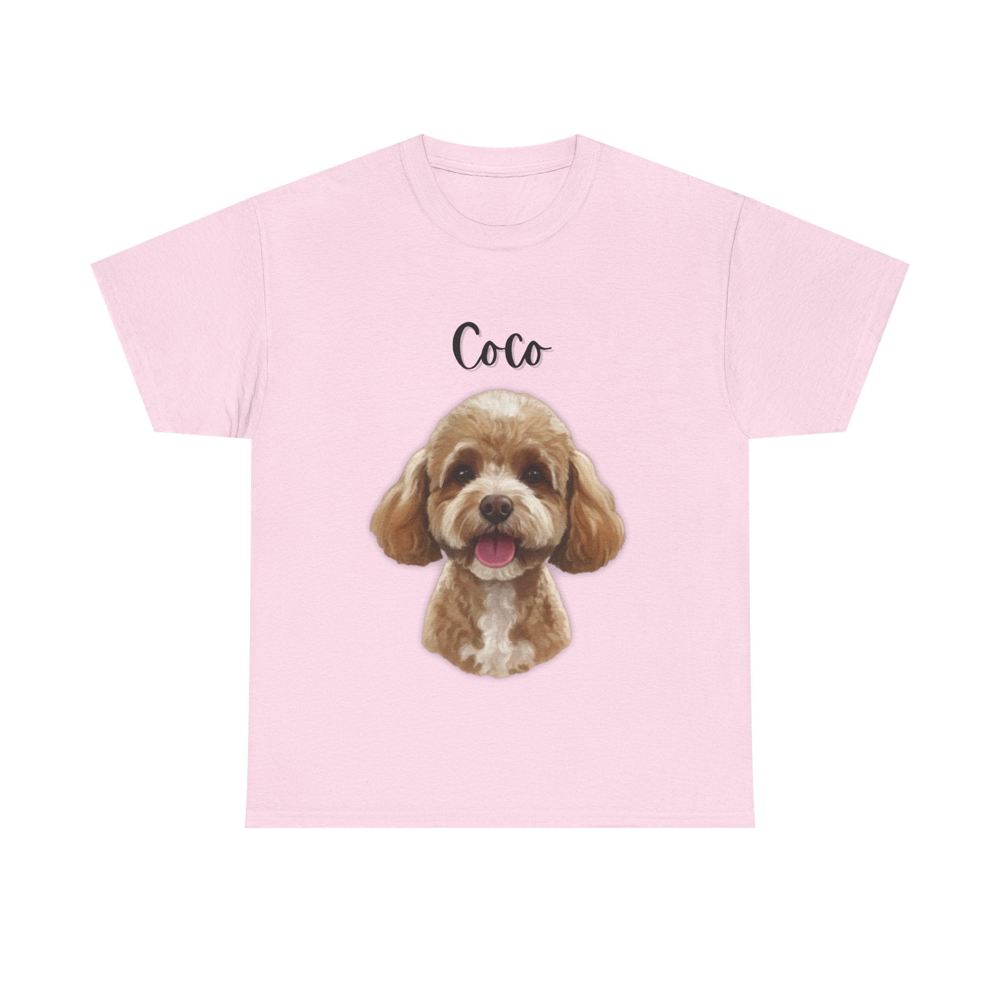 (Coco) Whimsical Dog Portrait Tee Shirt