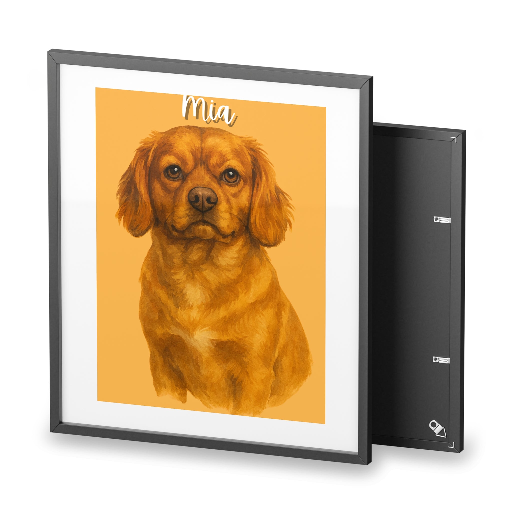 (Mia) Playful Dog Framed Poster