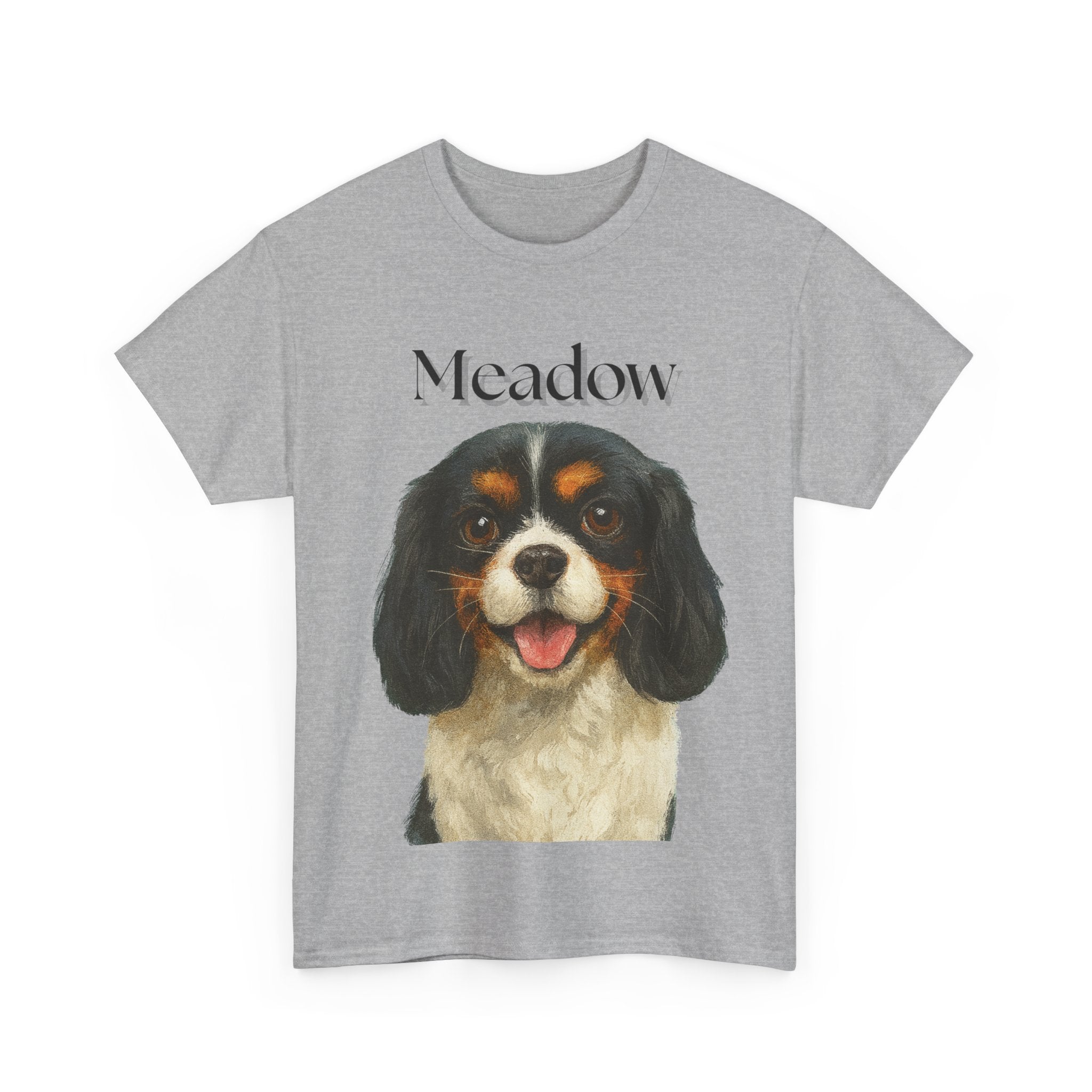 (Meadow) Whimsical Dog Portrait Tee Shirt