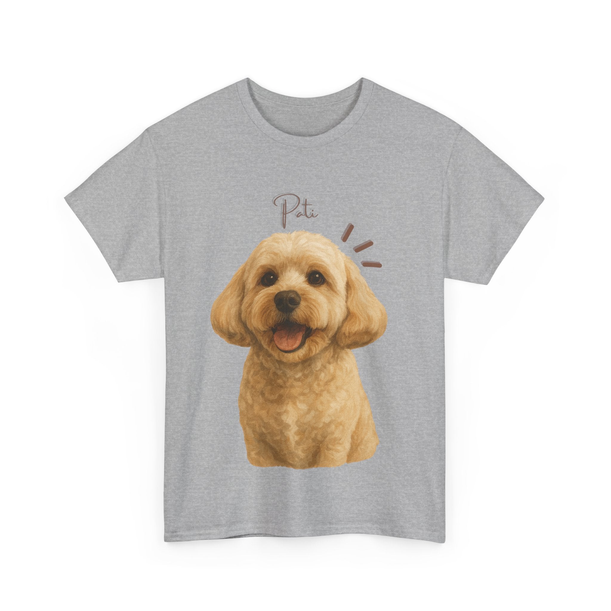 (Pati) Whimsical Dog Portrait Tee Shirt
