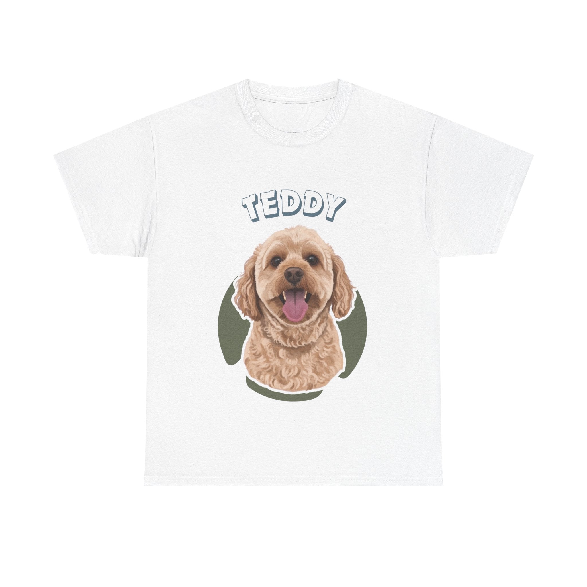 (Teddy) Whimsical Dog Portrait Tee Shirt