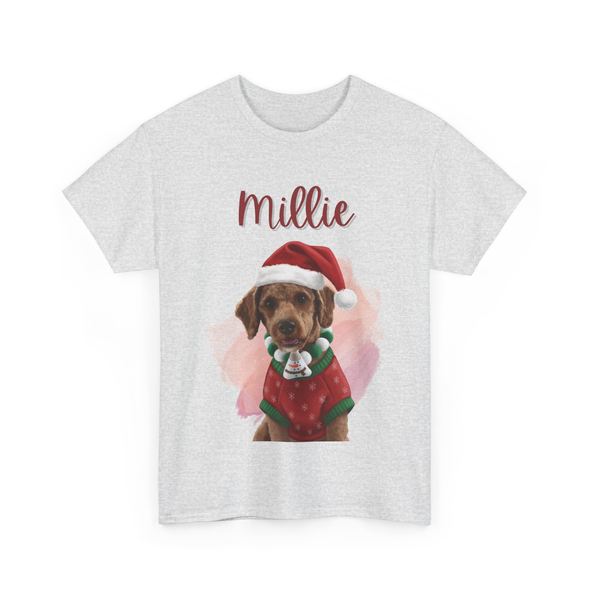 (Millie) Whimsical Dog Portrait Tee Shirt