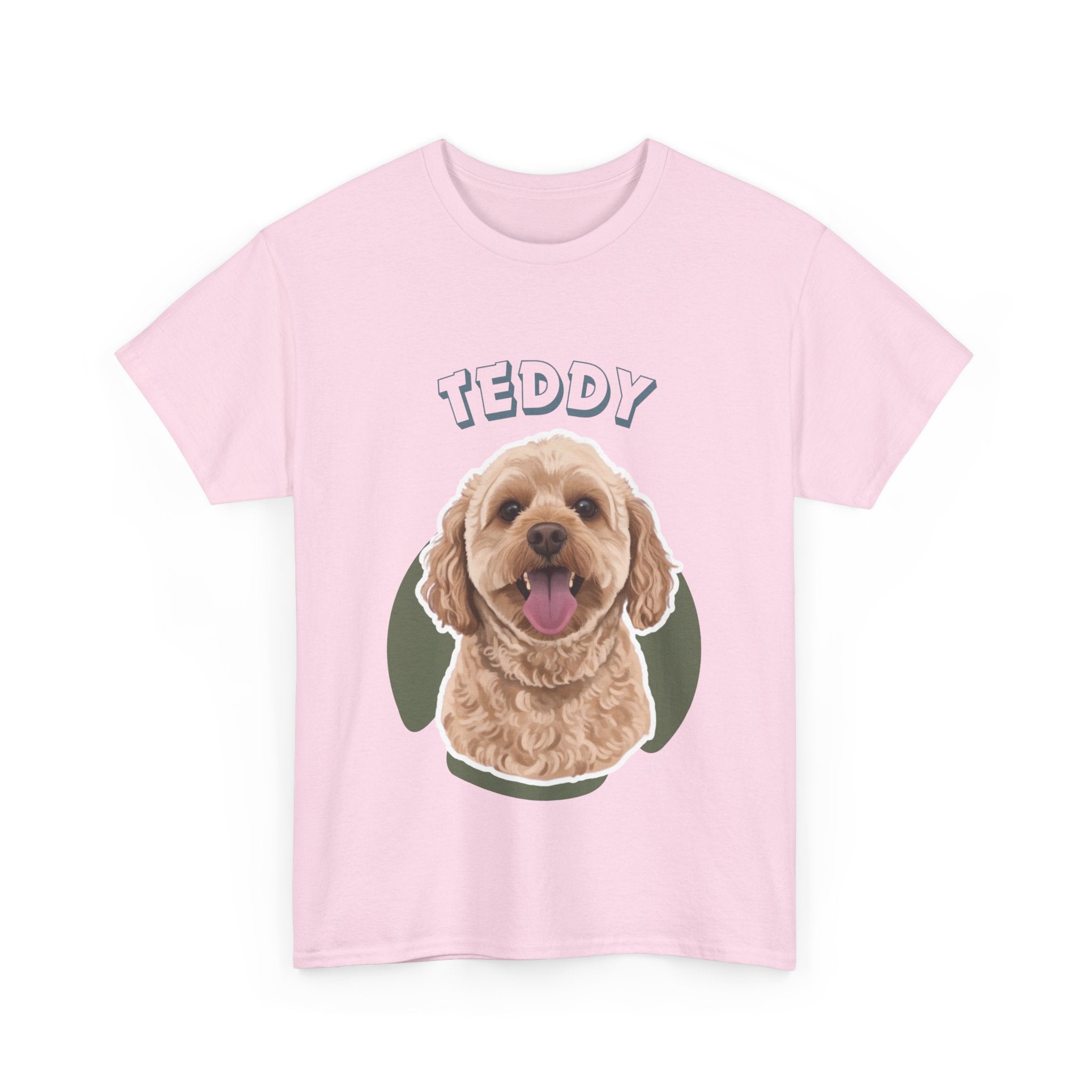 (Teddy) Whimsical Dog Portrait Tee Shirt