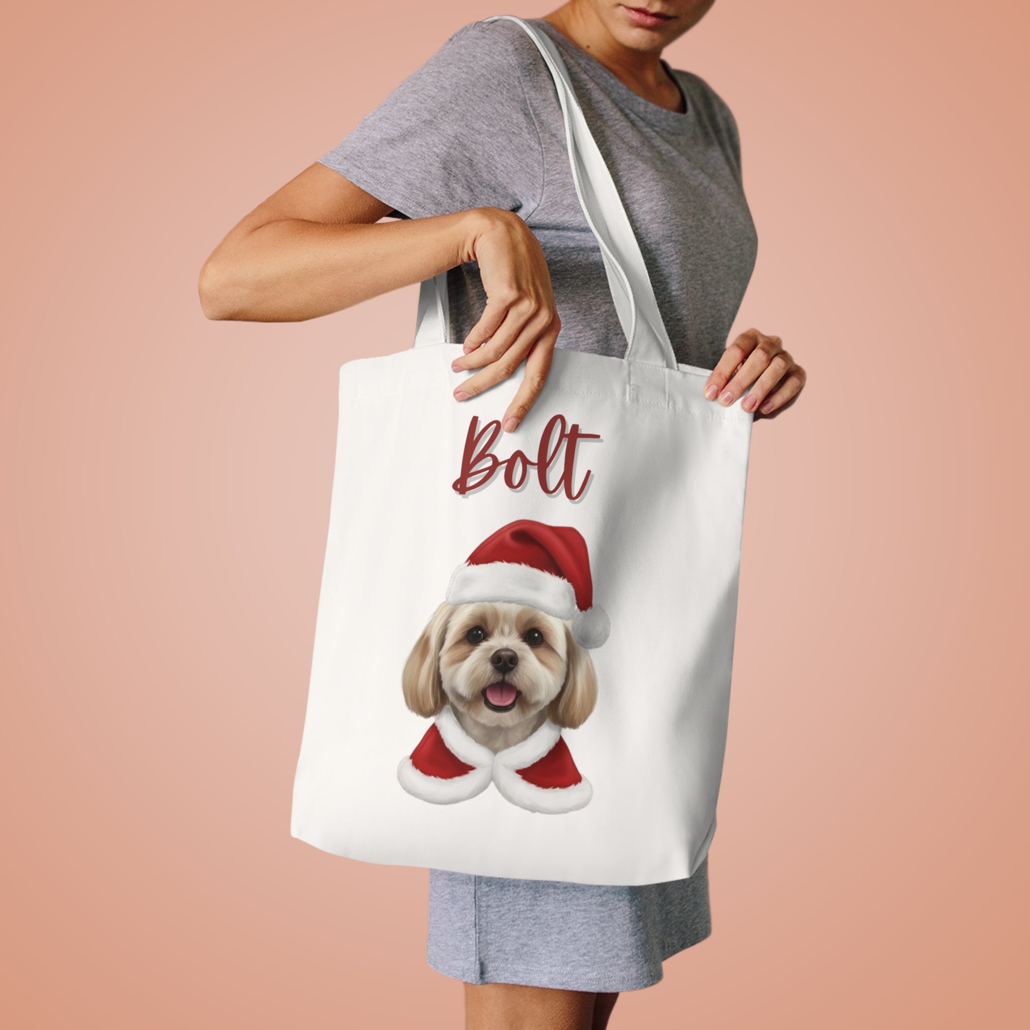 (Bolt) Personalized Dog Lover Tote Bag
