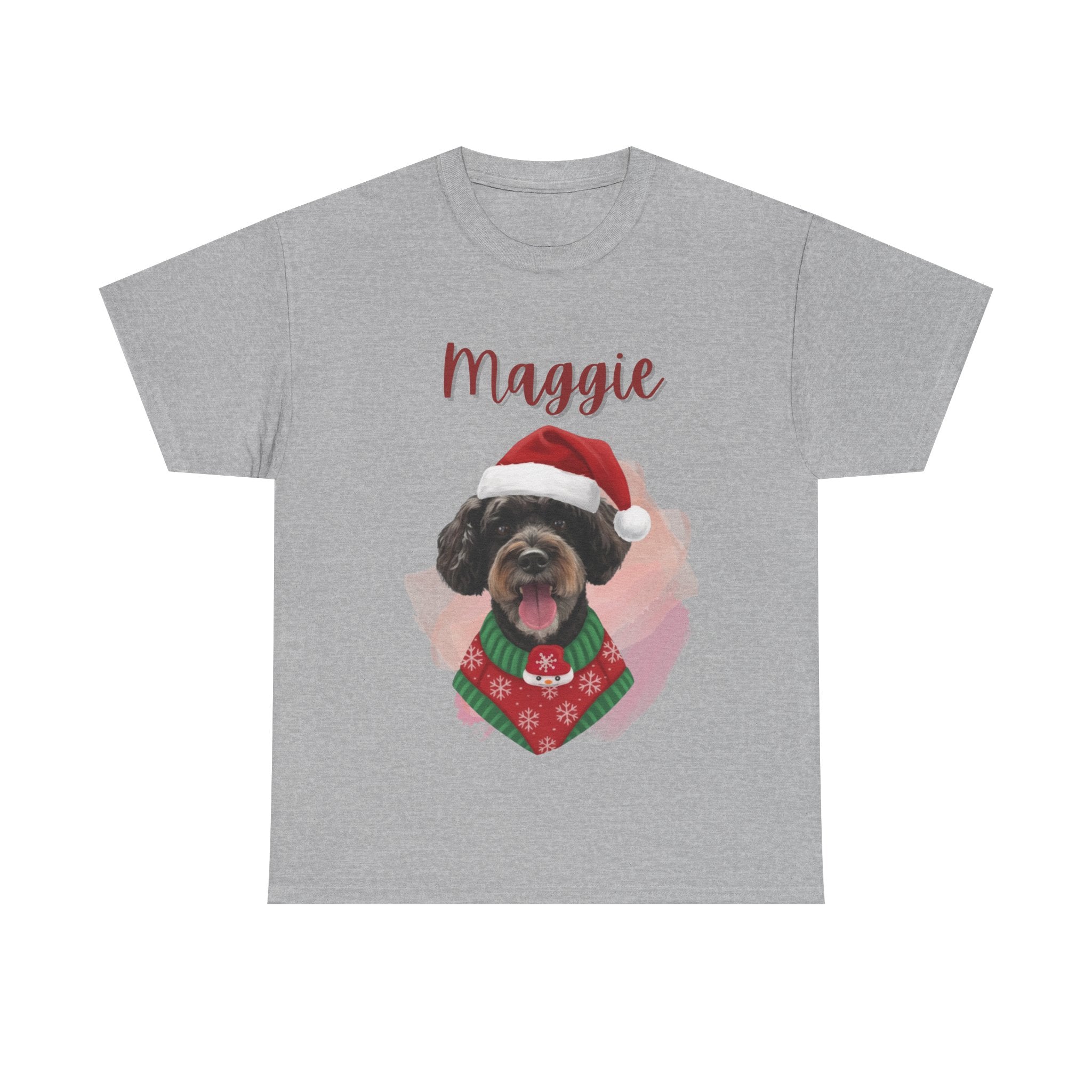 (Maggie) Whimsical Dog Portrait Tee Shirt