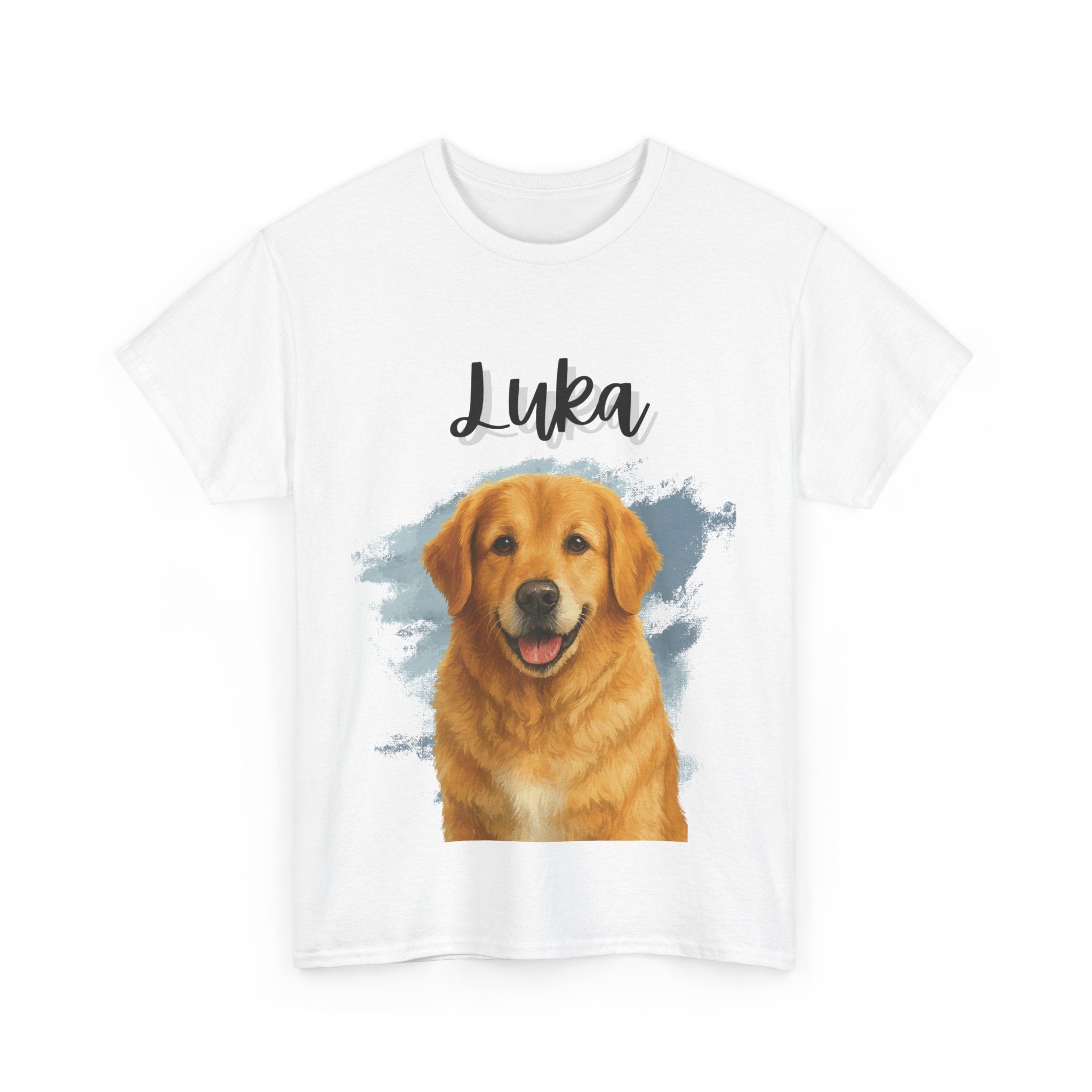 (Luka) Whimsical Dog Portrait Tee Shirt