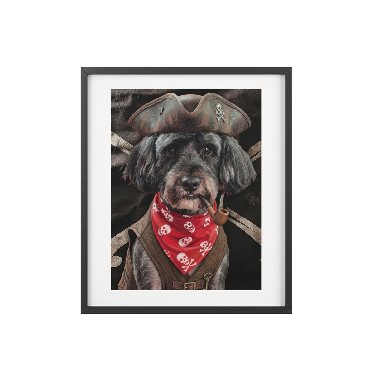 (Maverick) Playful Dog Framed Poster