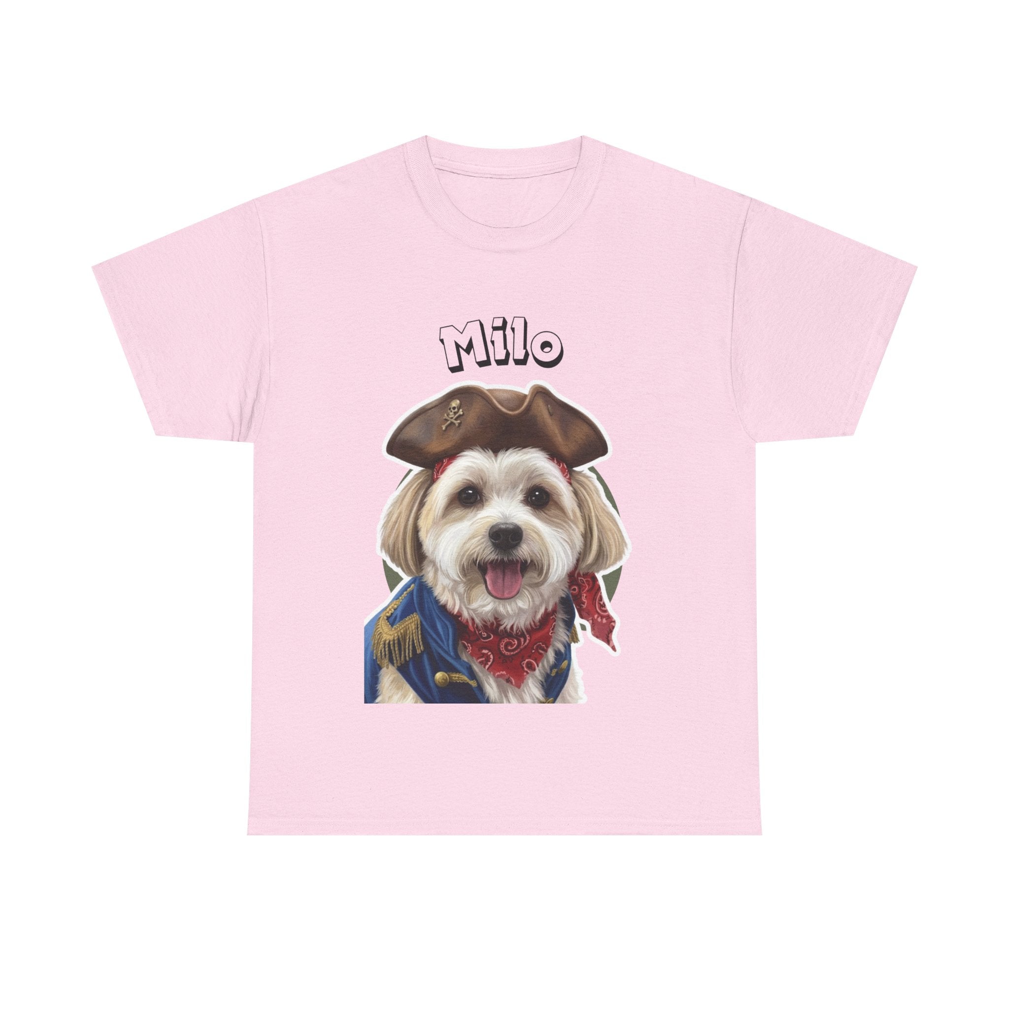 (Milo) Whimsical Dog Portrait Tee Shirt