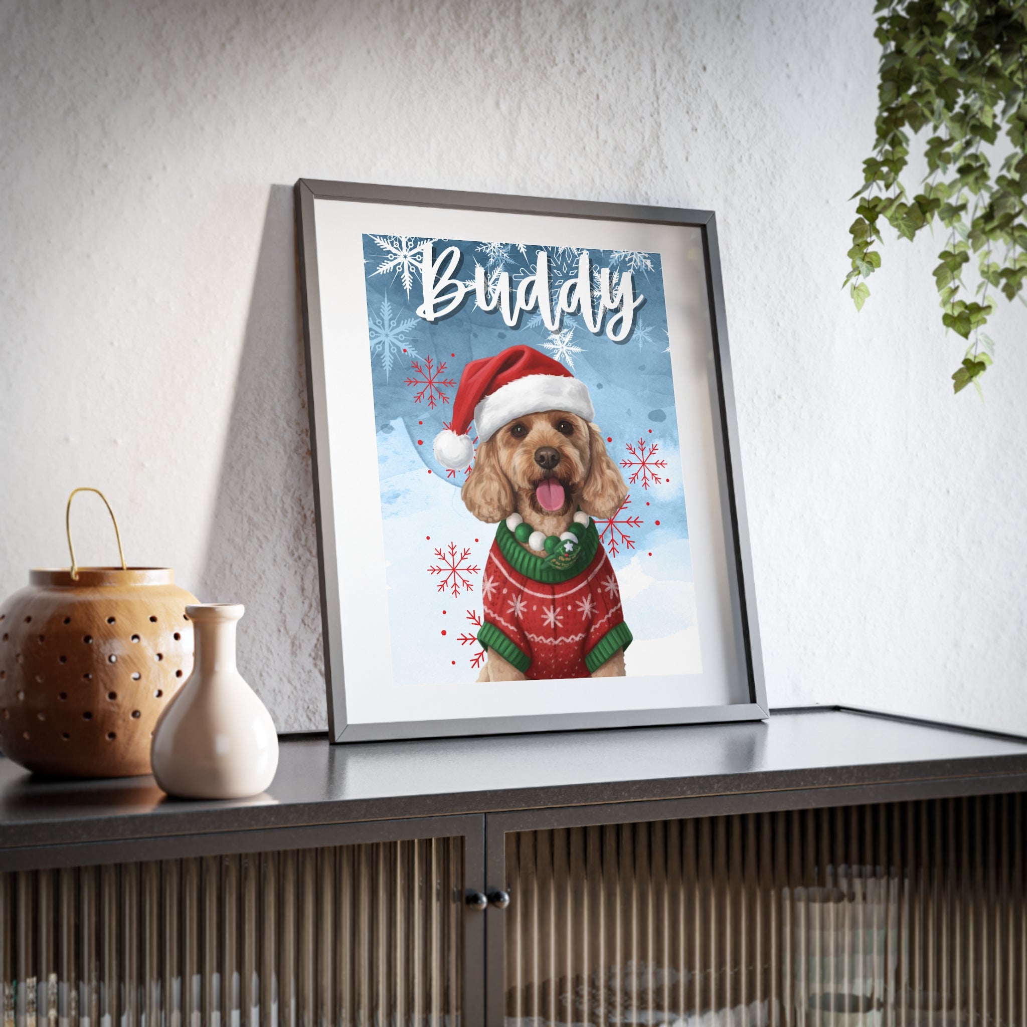 (Buddy) Playful Dog Framed Poster