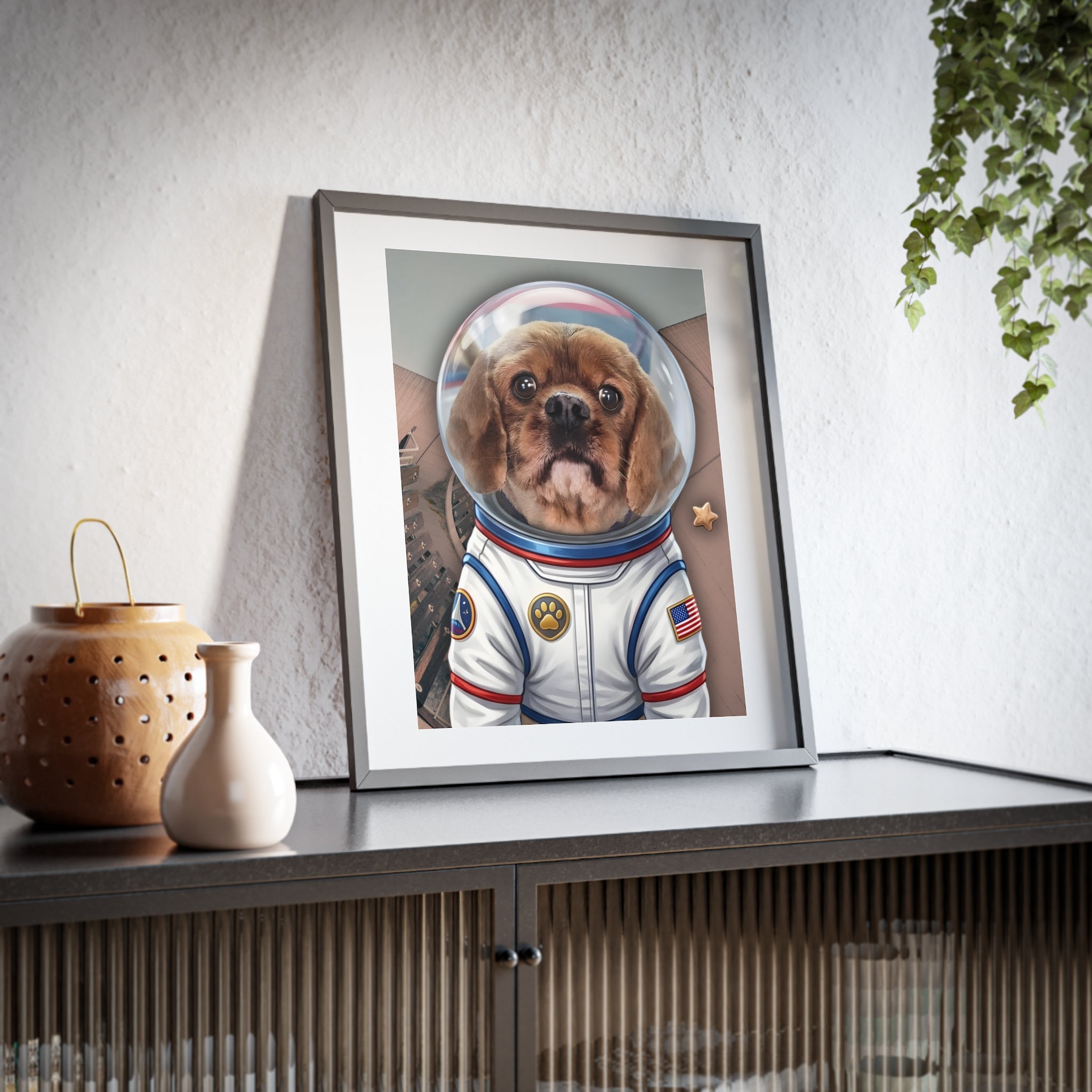 (Bailey) Playful Dog Framed Poster