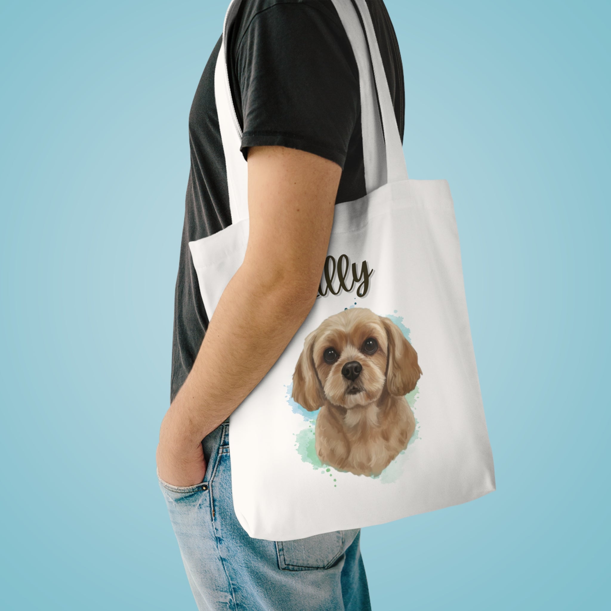 (Lilly) Personalized Dog Lover Tote Bag