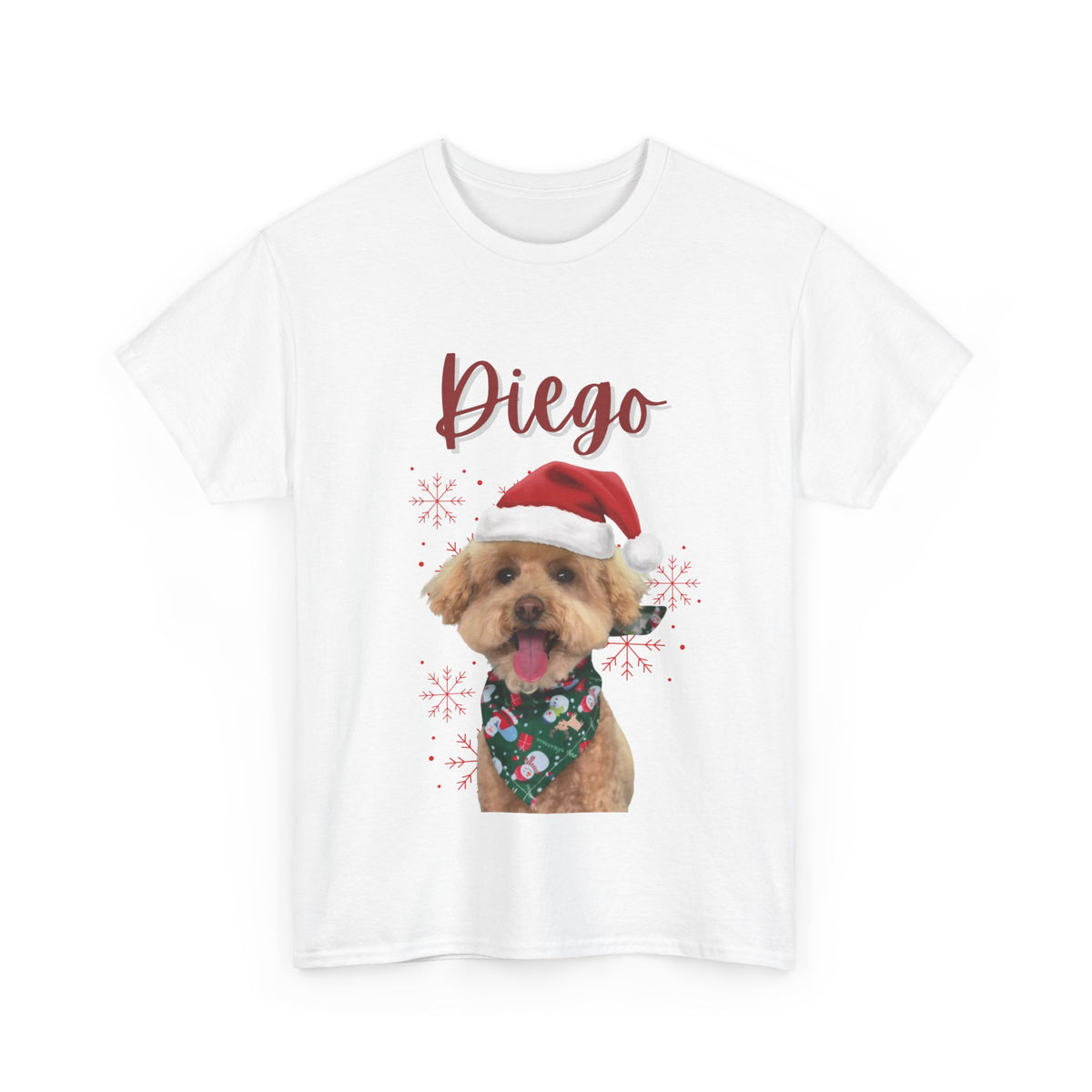 (Diego) Whimsical Dog Portrait Tee Shirt