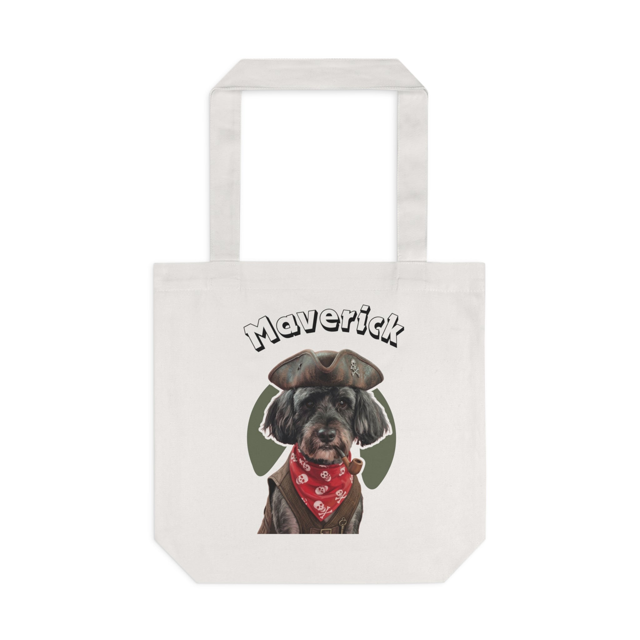 (Maverick) Personalized Dog Lover Tote Bag