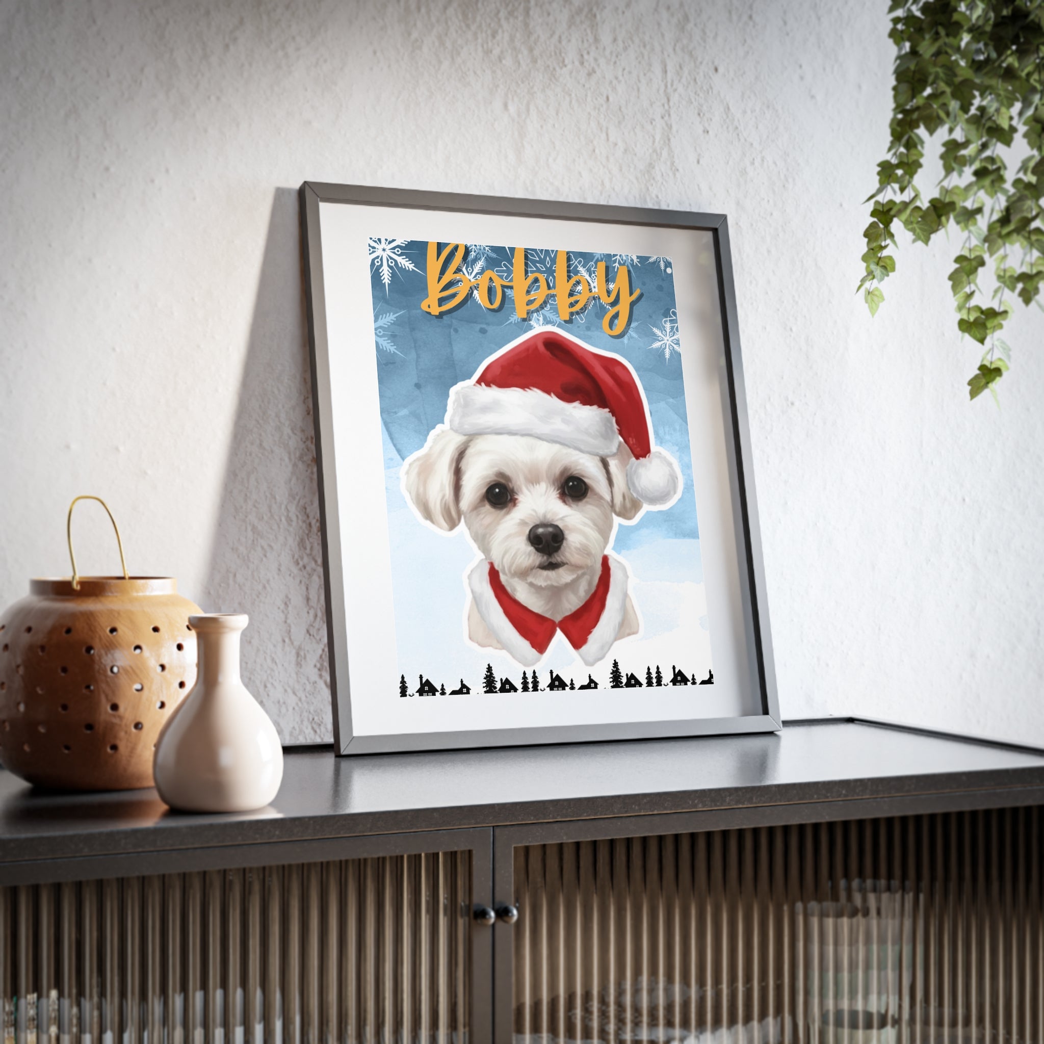 (Bobby) Playful Dog Framed Poster