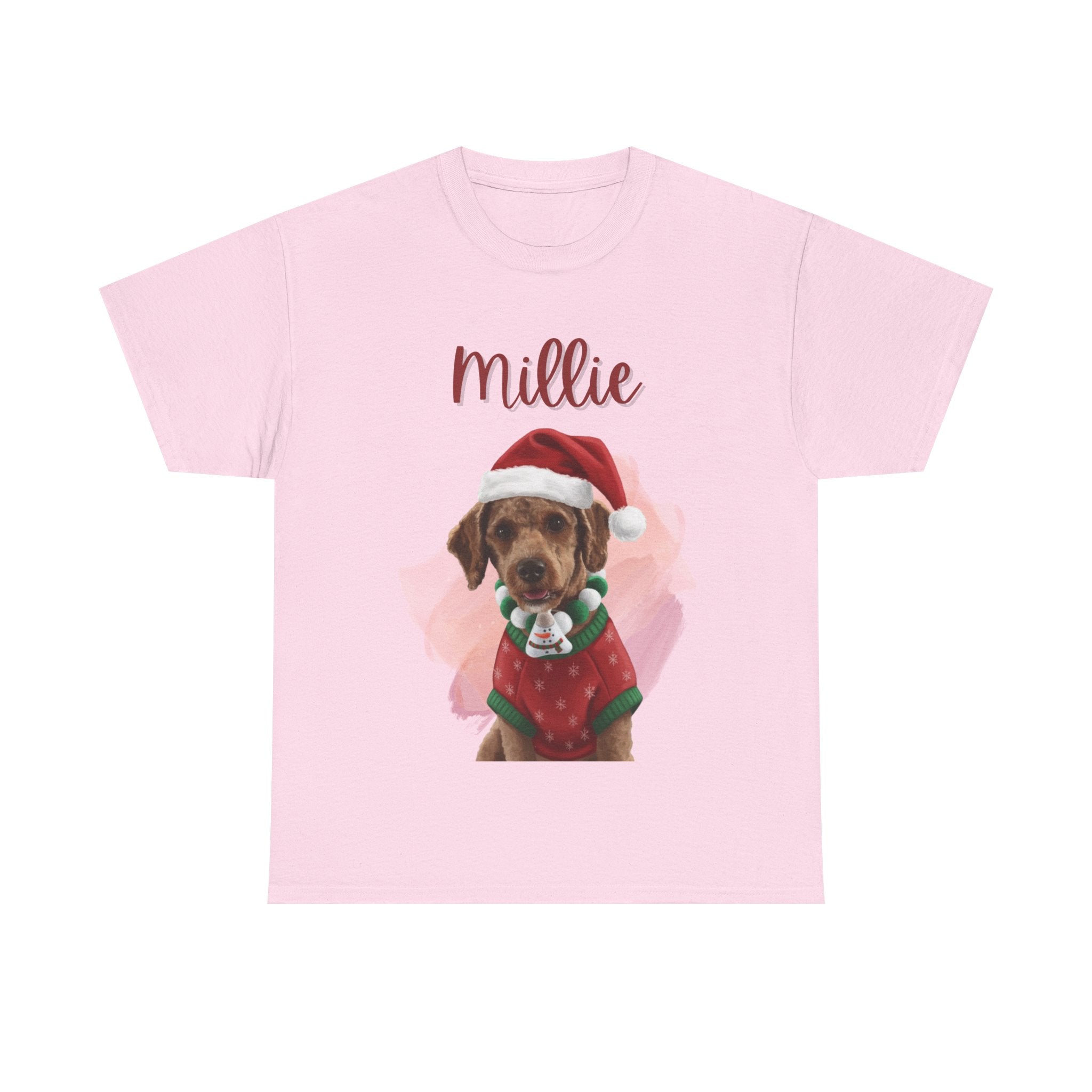 (Millie) Whimsical Dog Portrait Tee Shirt