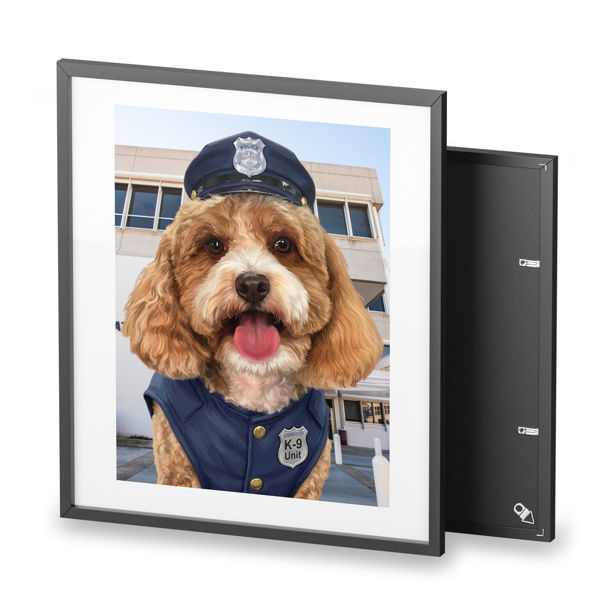 (Milo) Playful Dog Framed Poster