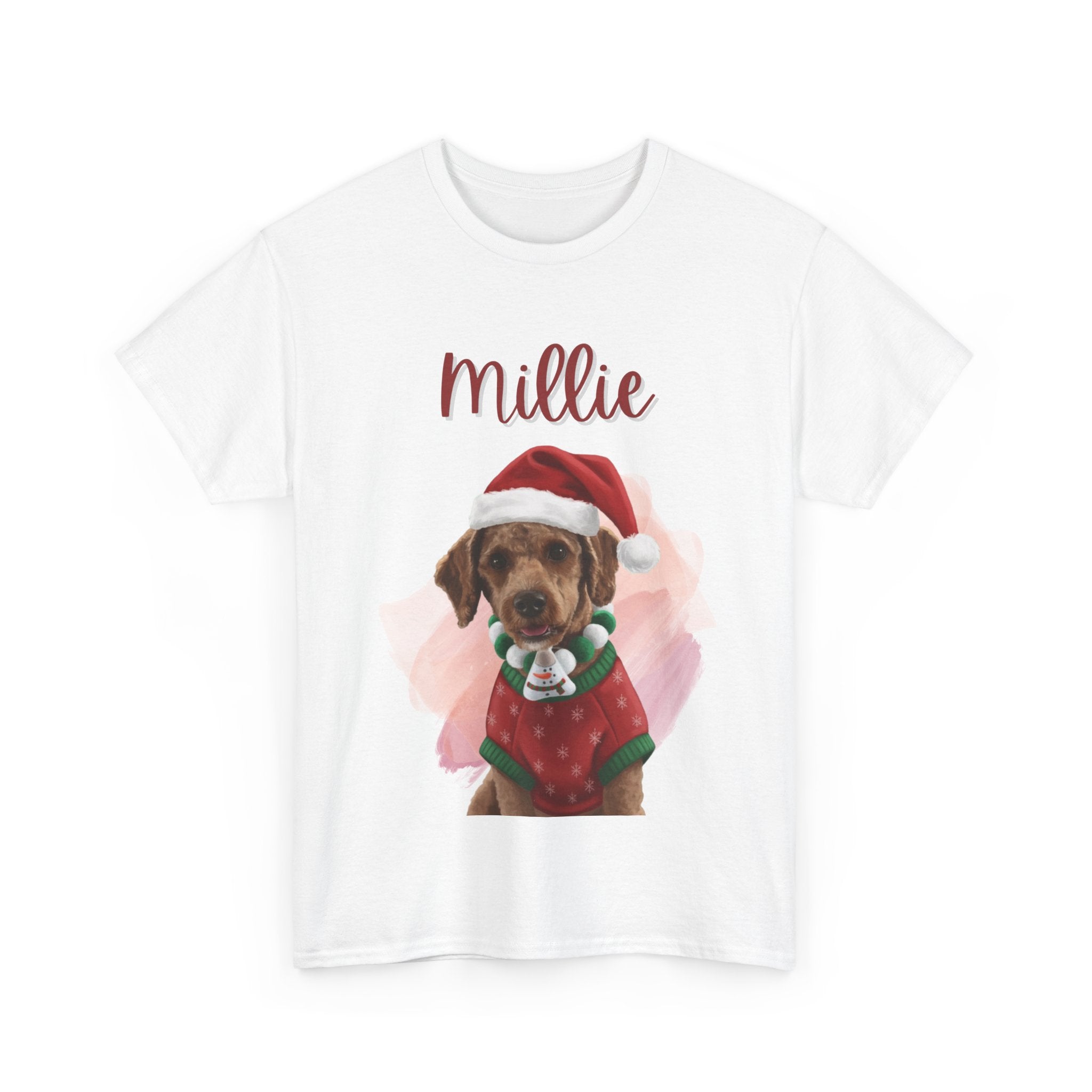 (Millie) Whimsical Dog Portrait Tee Shirt