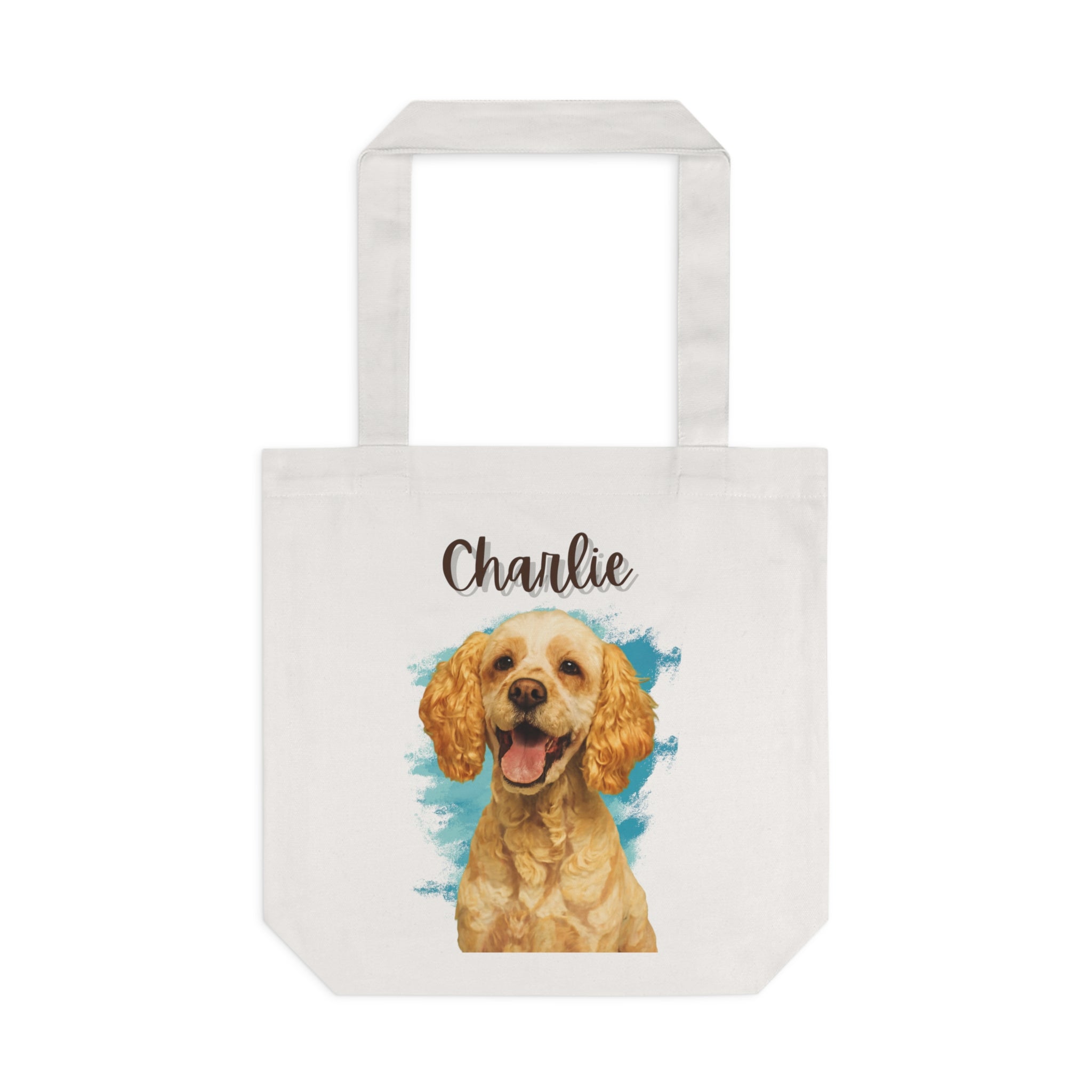 (Charlie) Personalized Dog Lover Tote Bag