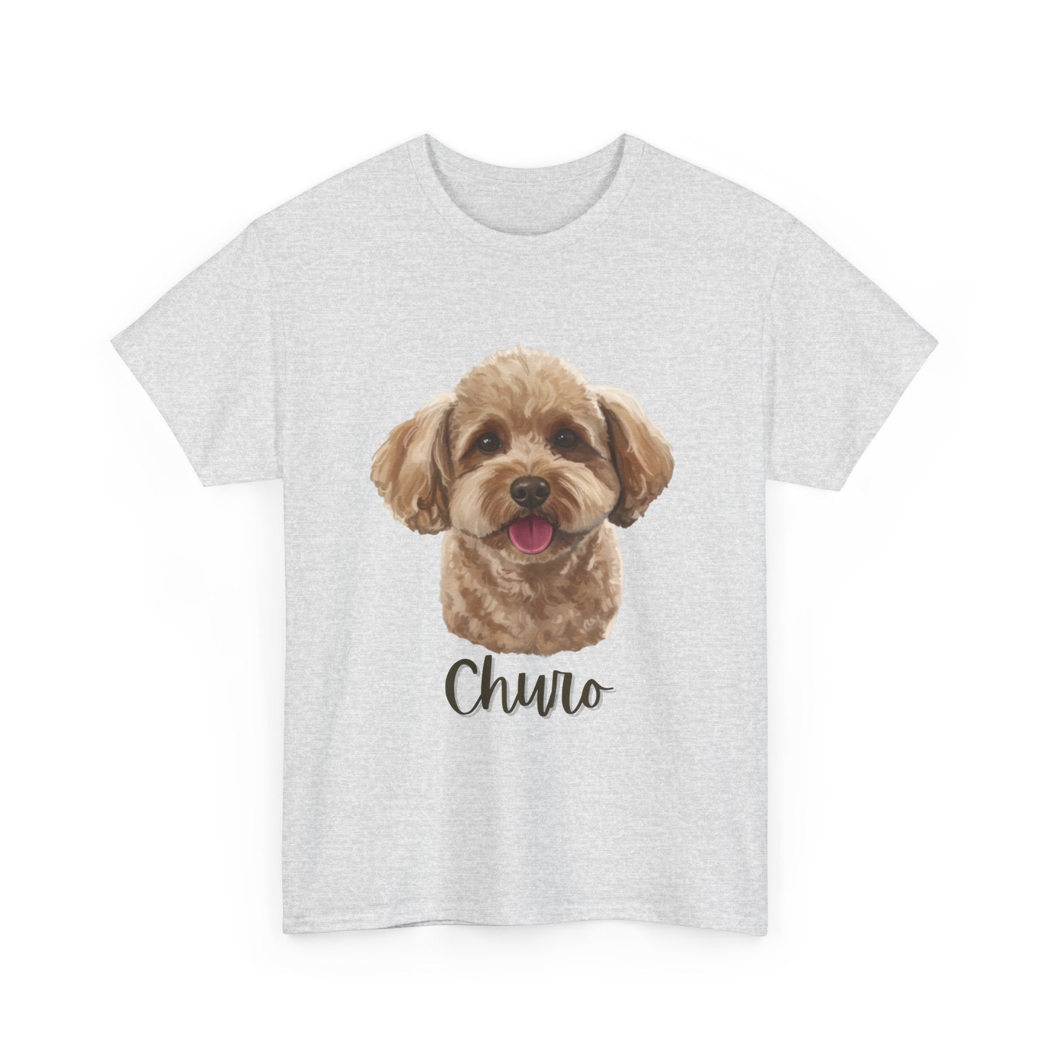 (Churo) Whimsical Dog Portrait Tee Shirt