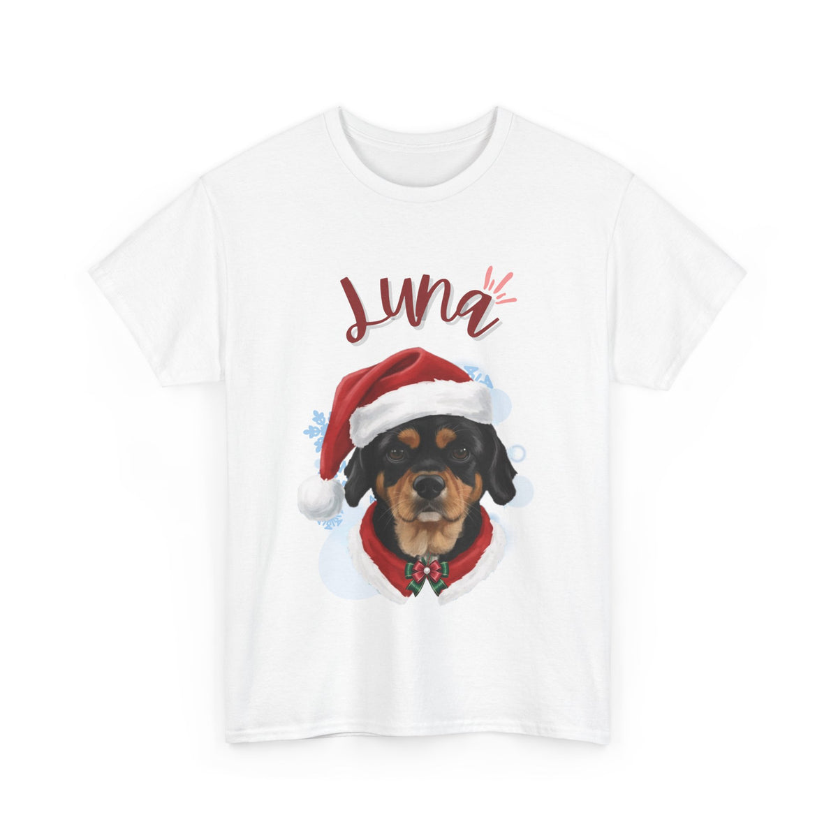 (Luna) Whimsical Dog Portrait Tee Shirt