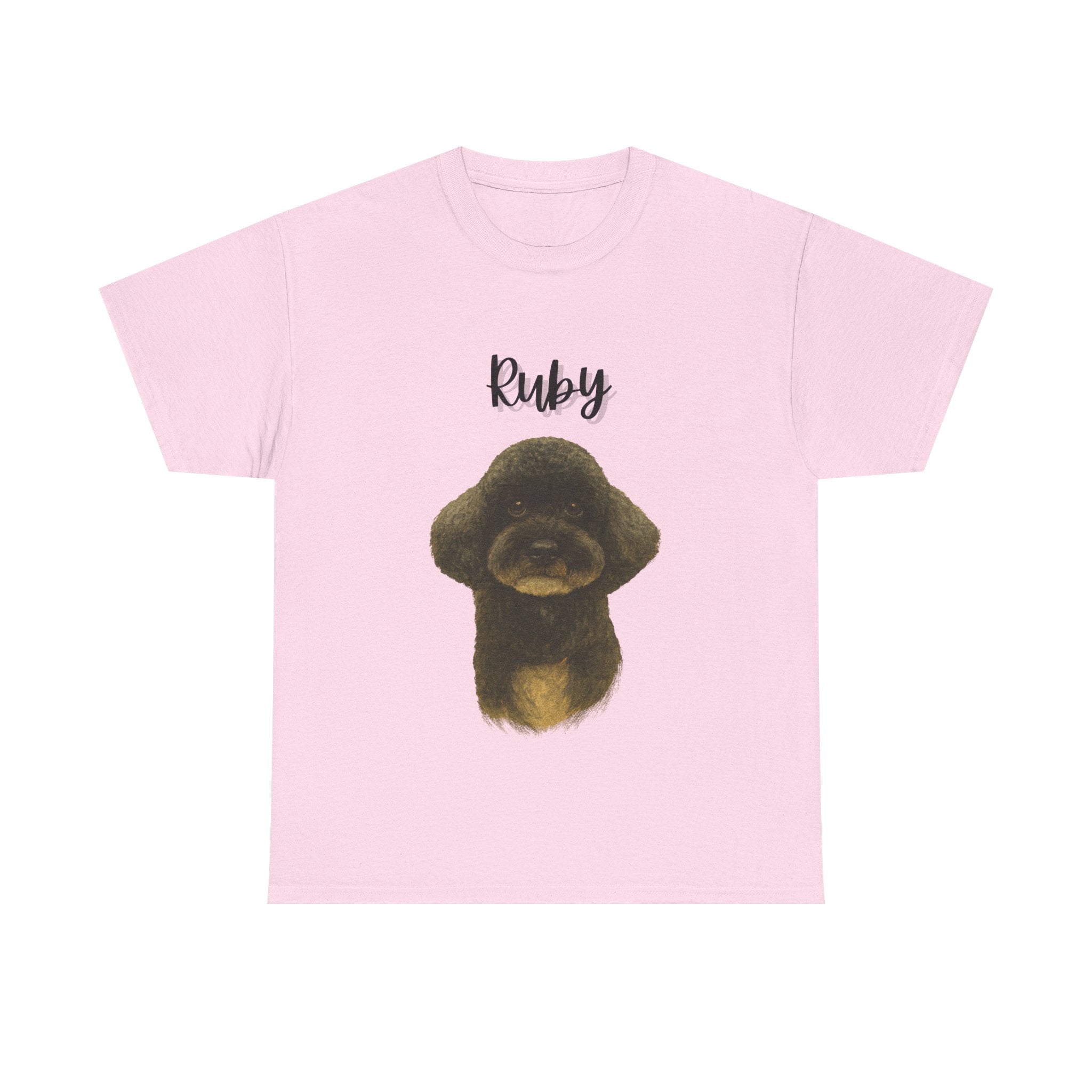 (Ruby) Whimsical Dog Portrait Tee Shirt