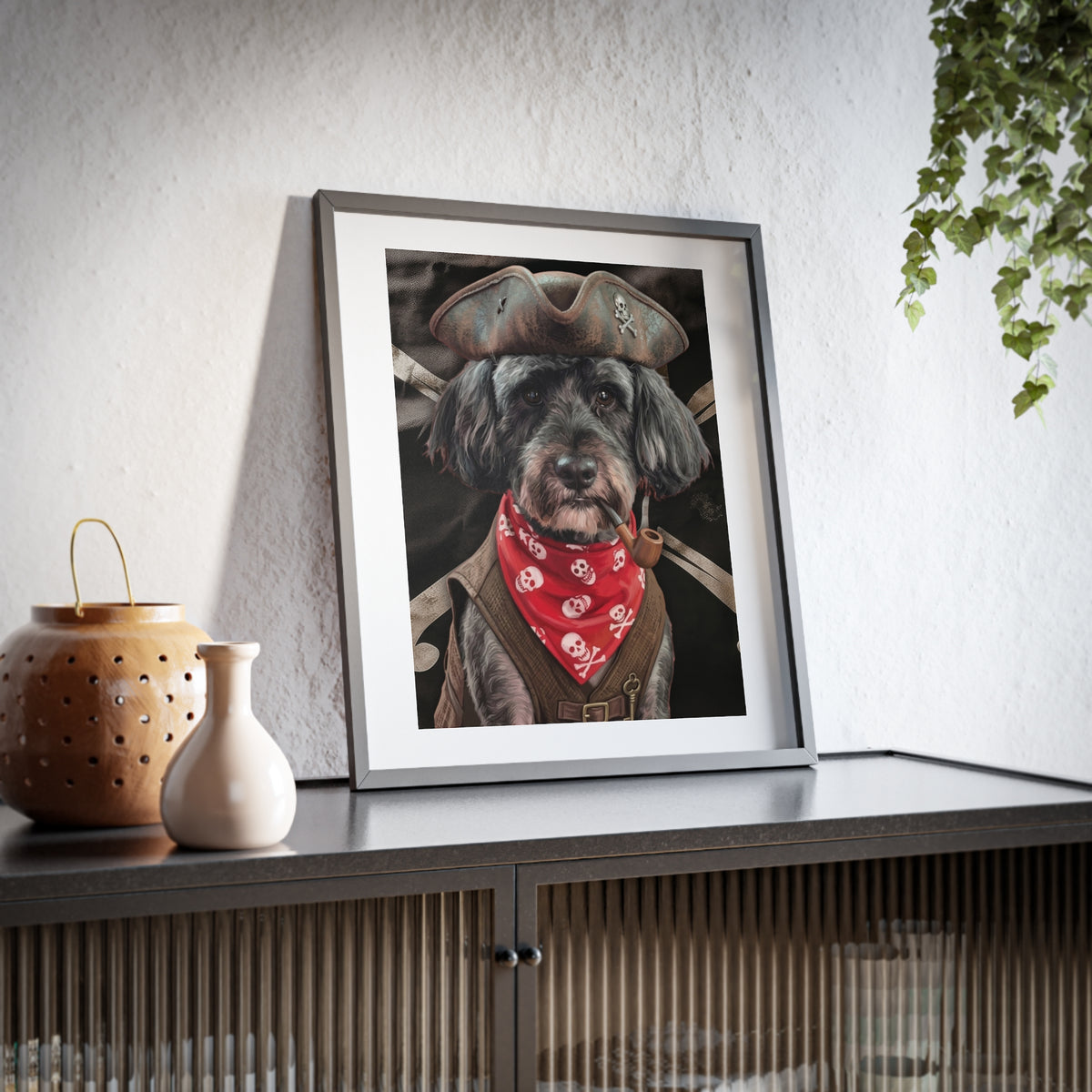 (Maverick) Playful Dog Framed Poster