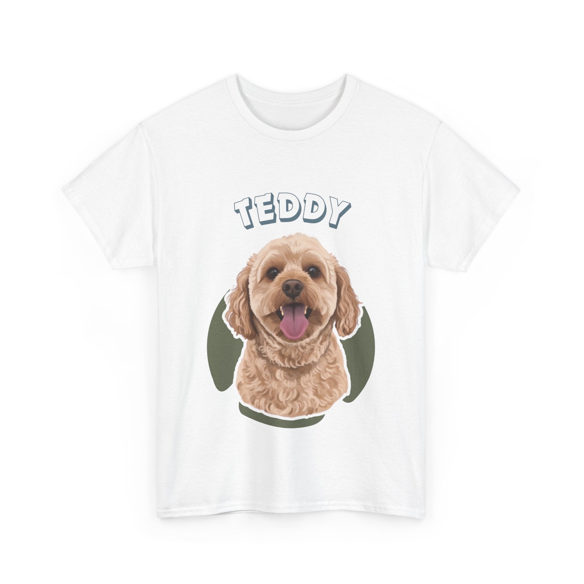 (Teddy) Whimsical Dog Portrait Tee Shirt