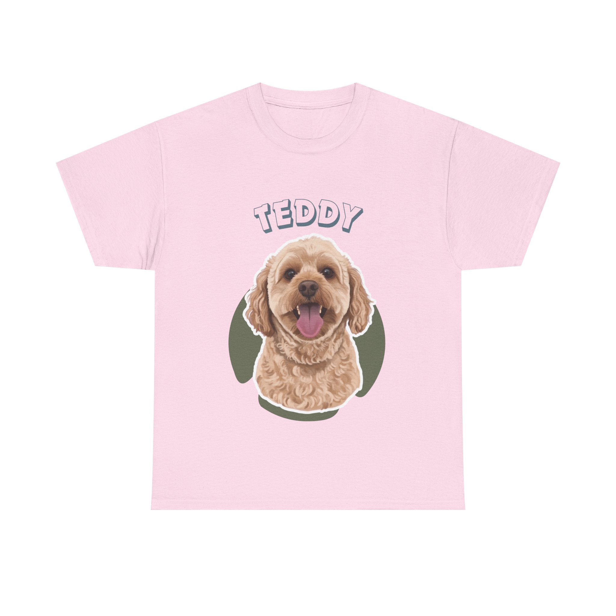 (Teddy) Whimsical Dog Portrait Tee Shirt