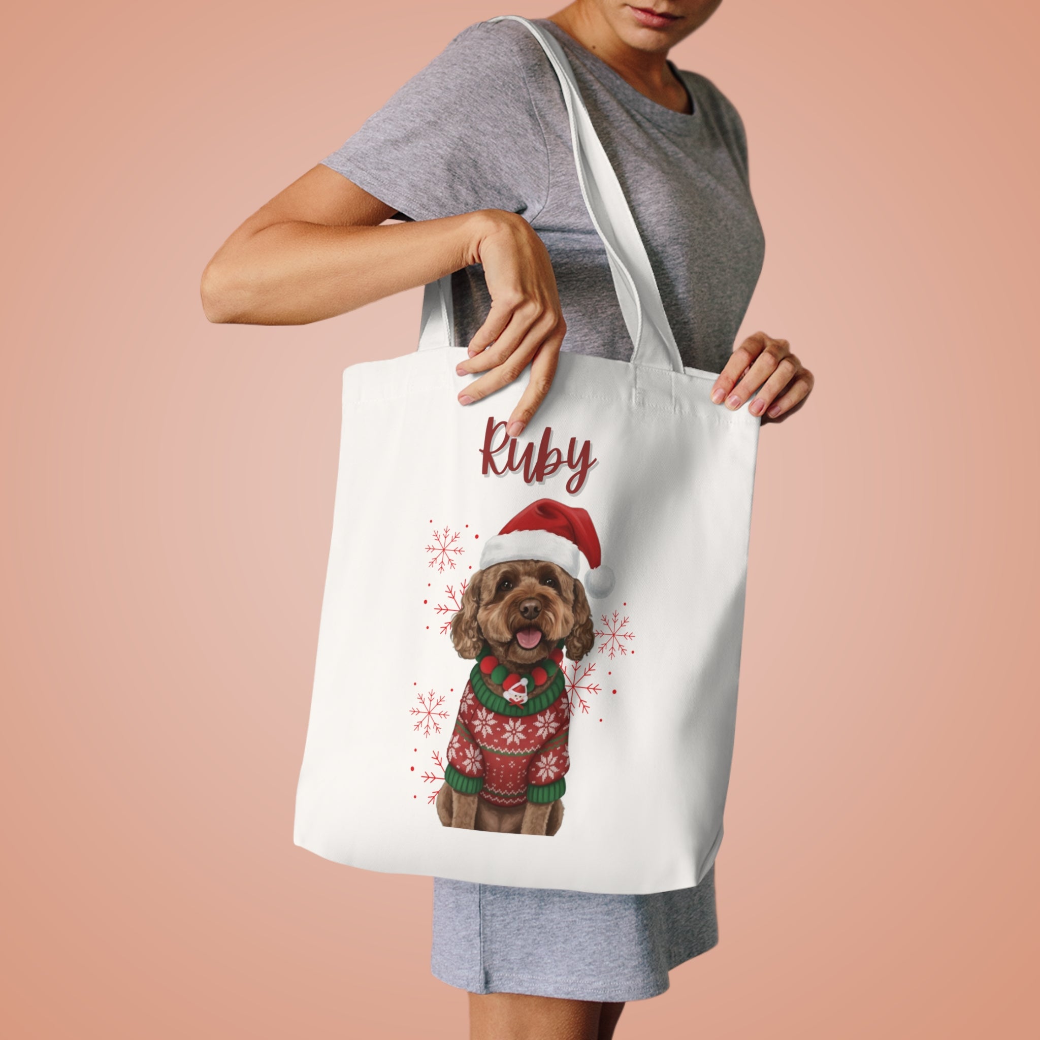 (Ruby) Personalized Dog Lover Tote Bag