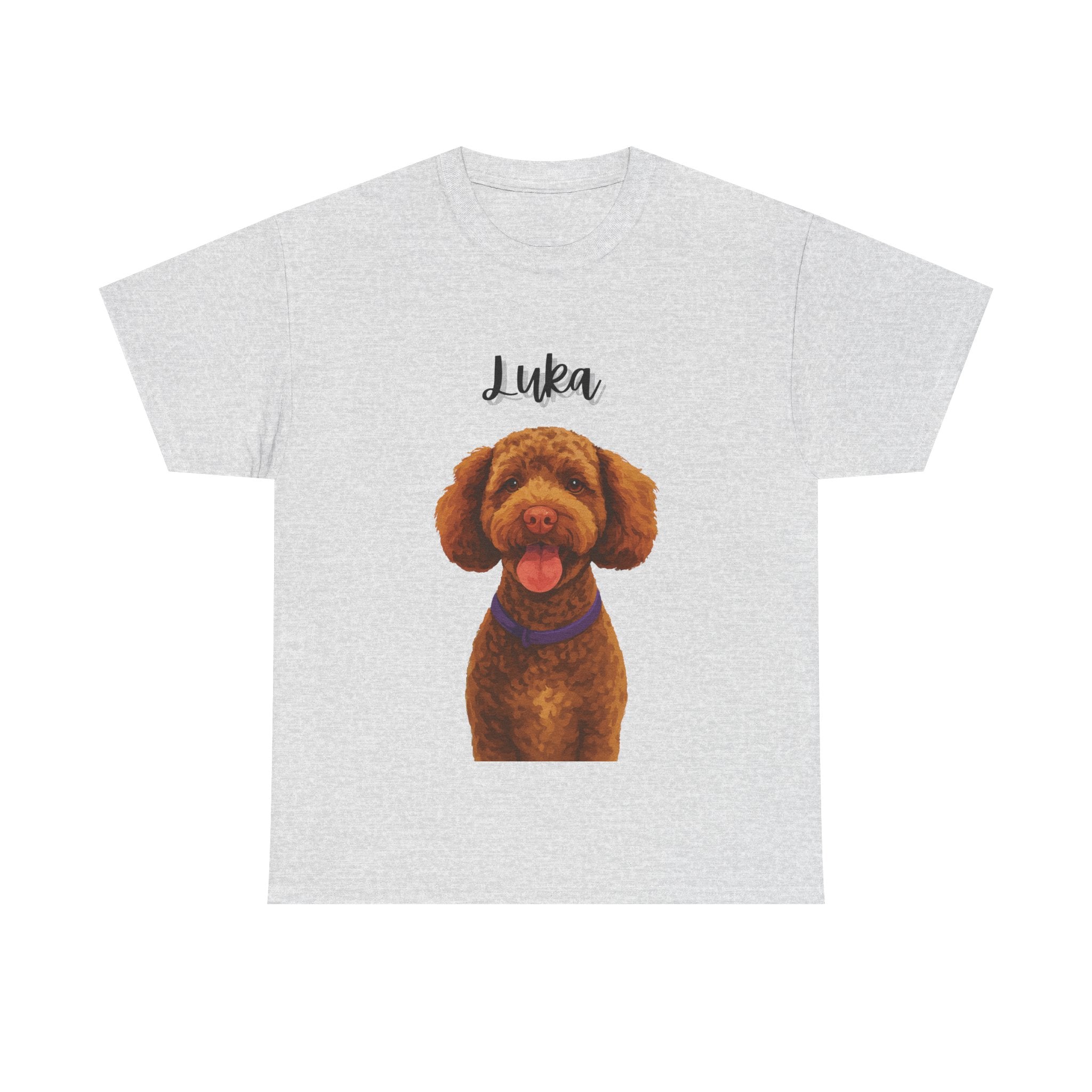 (Luka) Whimsical Dog Portrait Tee Shirt
