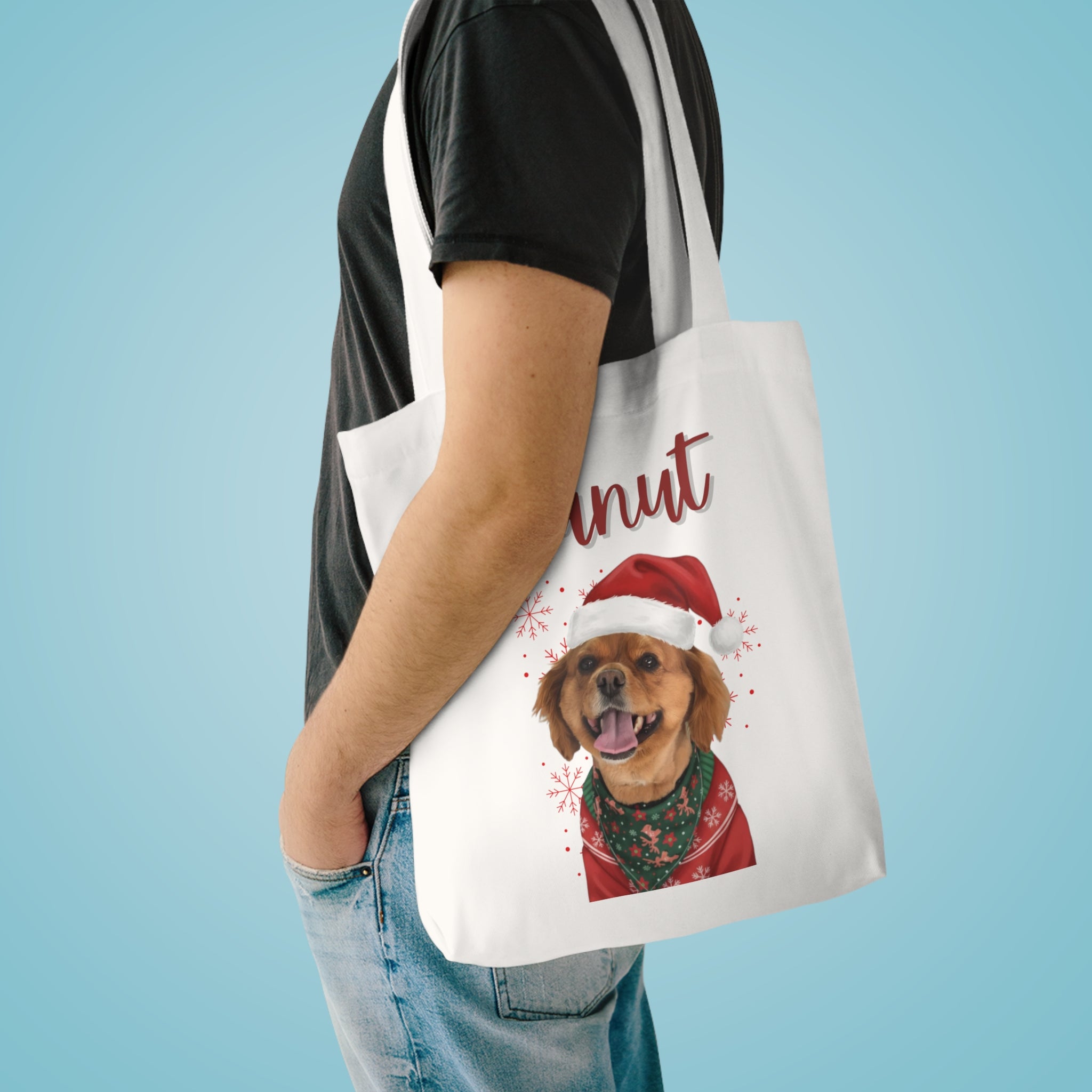 (Peanut) Personalized Dog Lover Tote Bag