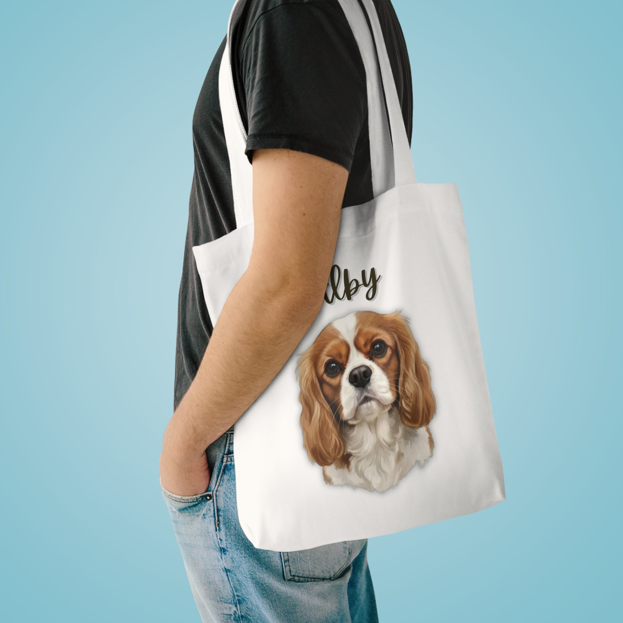 (Alby) Personalized Dog Lover Tote Bag