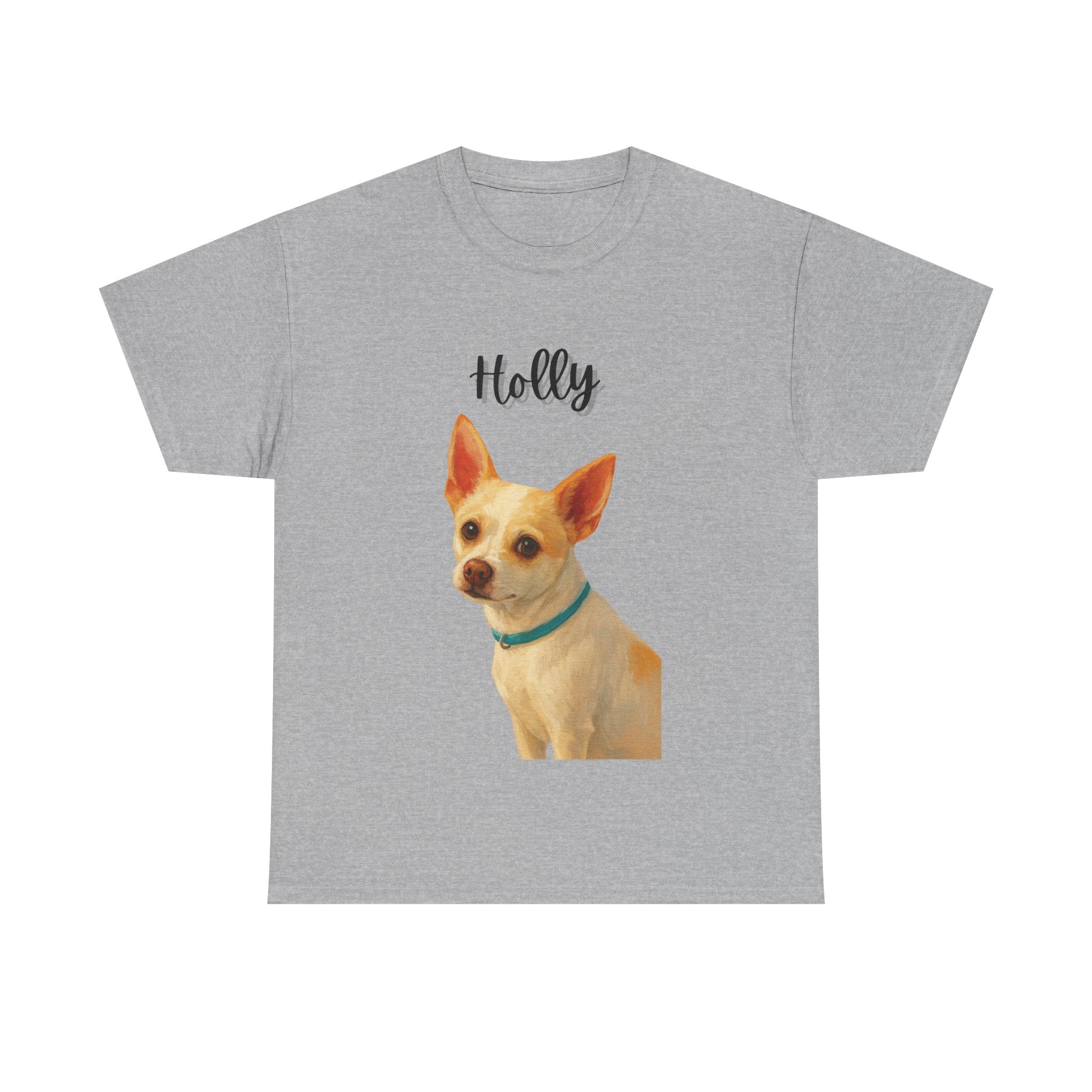 (Holly) Whimsical Dog Portrait Tee Shirt