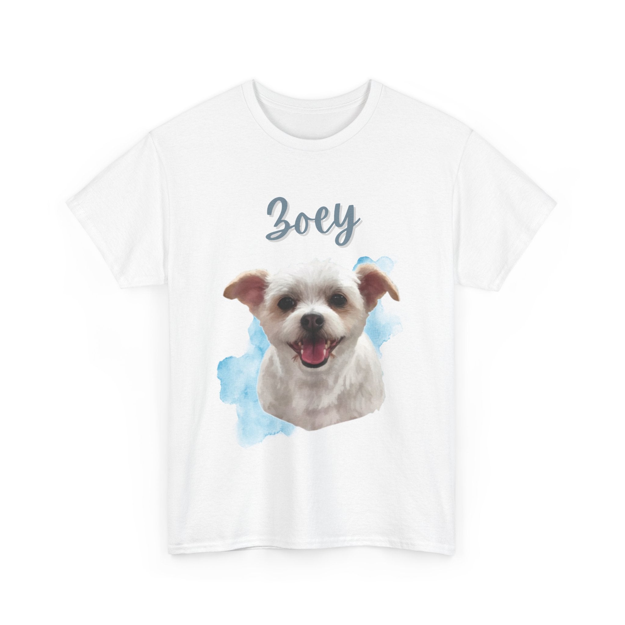 (Zoey) Whimsical Dog Portrait Tee Shirt