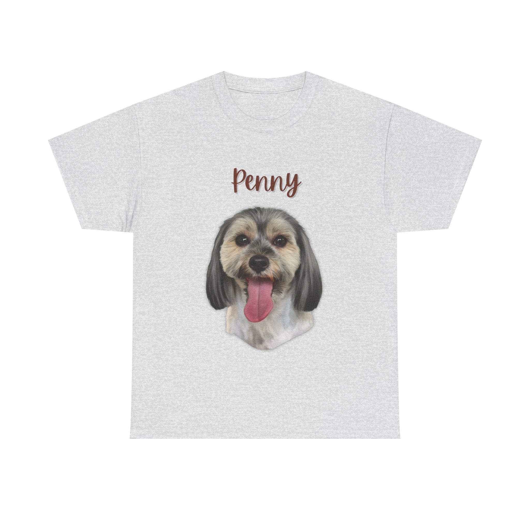 (Penny) Whimsical Dog Portrait Tee Shirt