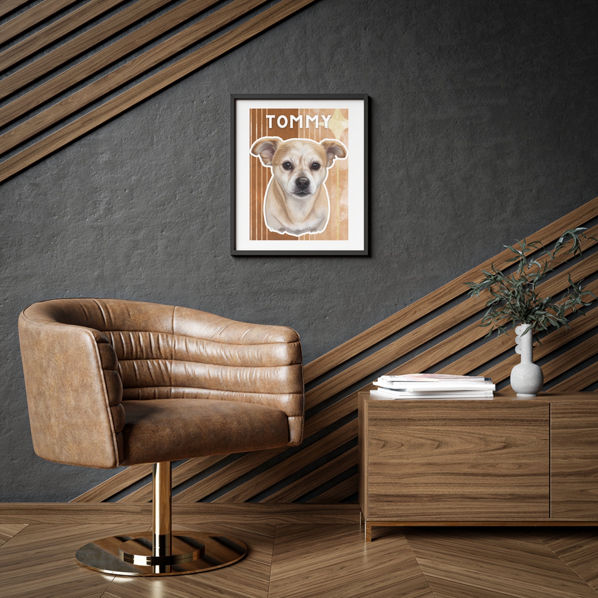 (Tommy) Playful Dog Framed Poster