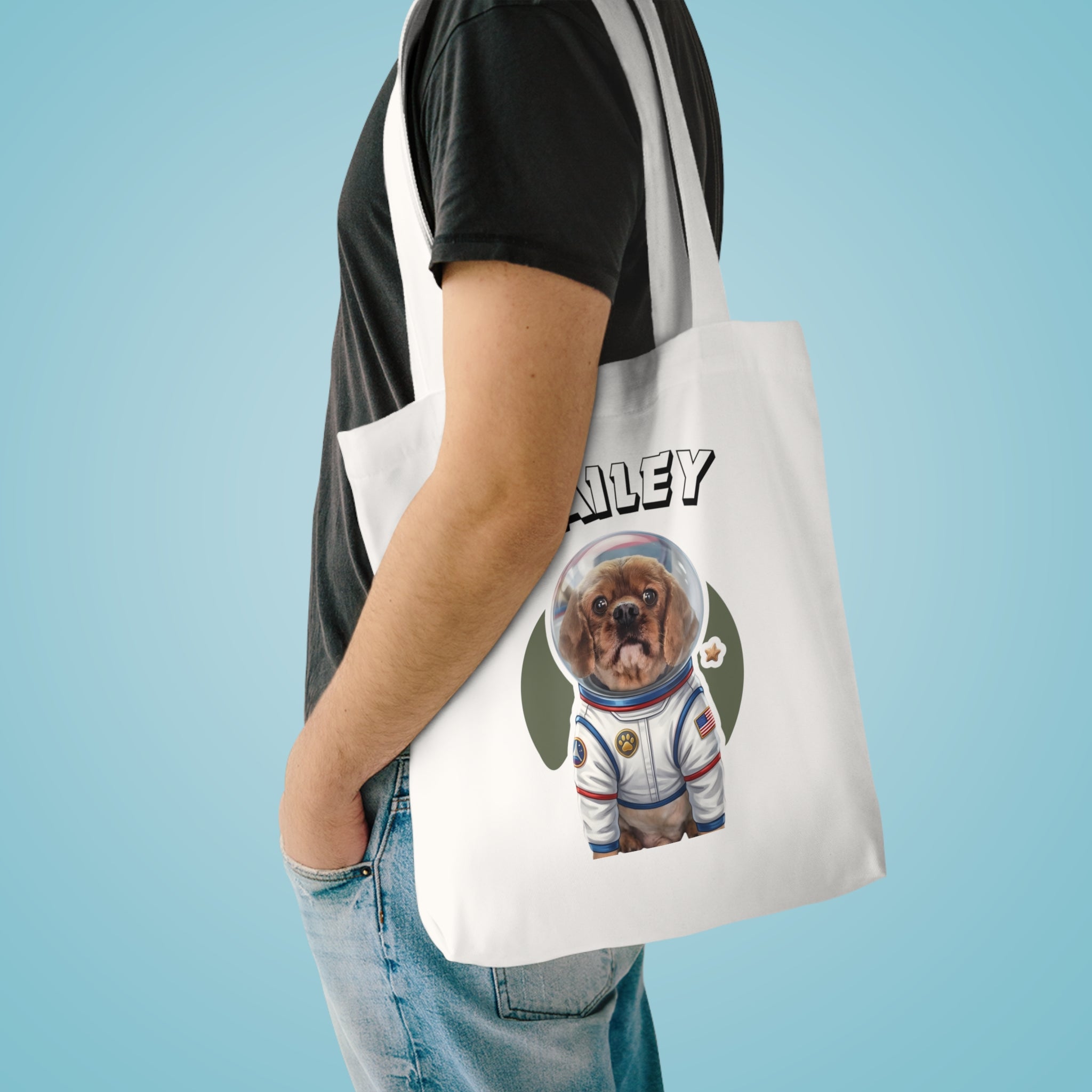 (Bailey) Personalized Dog Lover Tote Bag