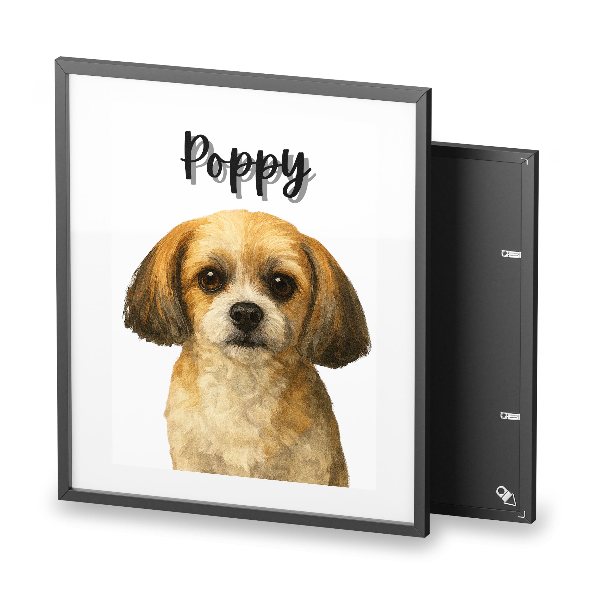 (Poppy) Playful Dog Framed Poster