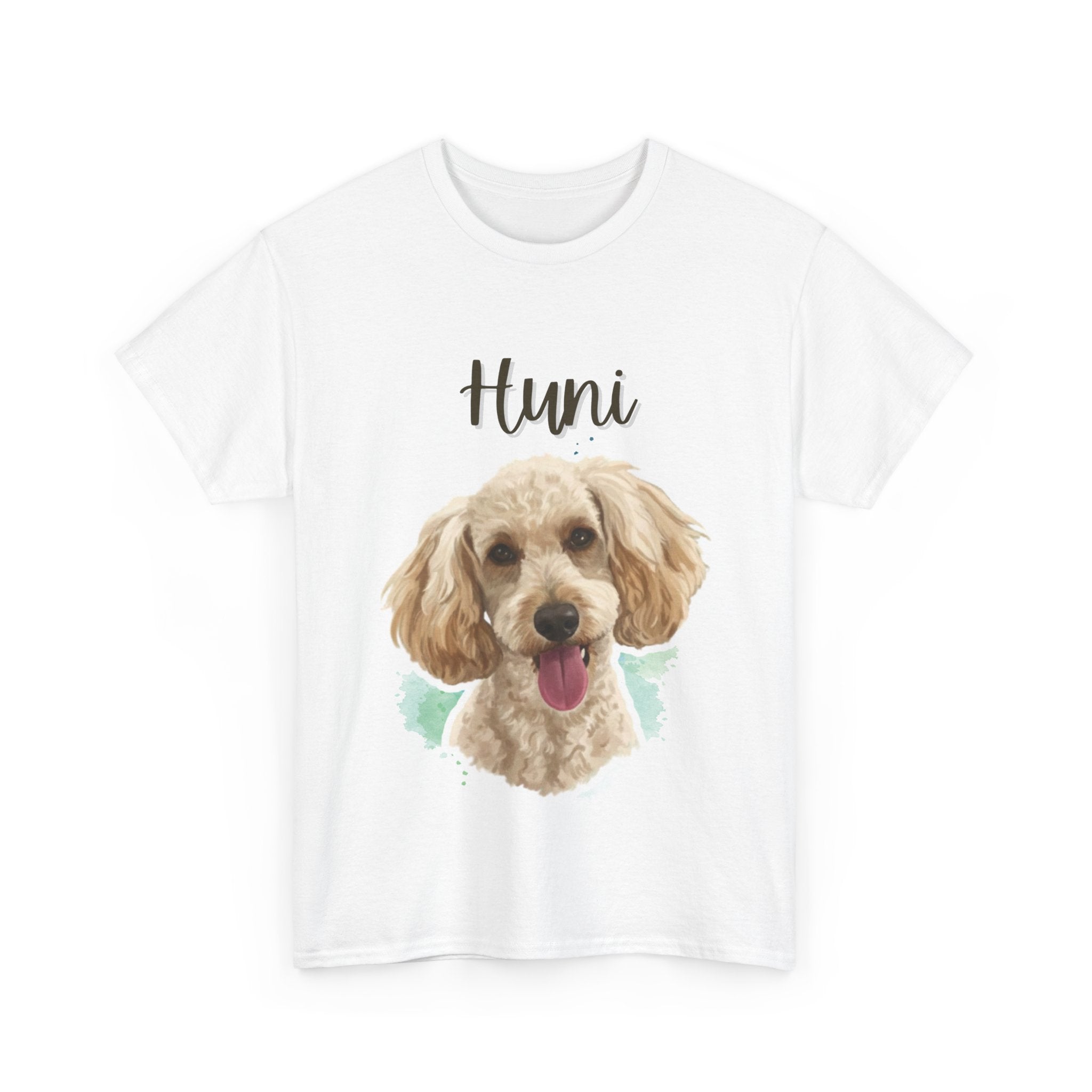 (Huni) Whimsical Dog Portrait Tee Shirt