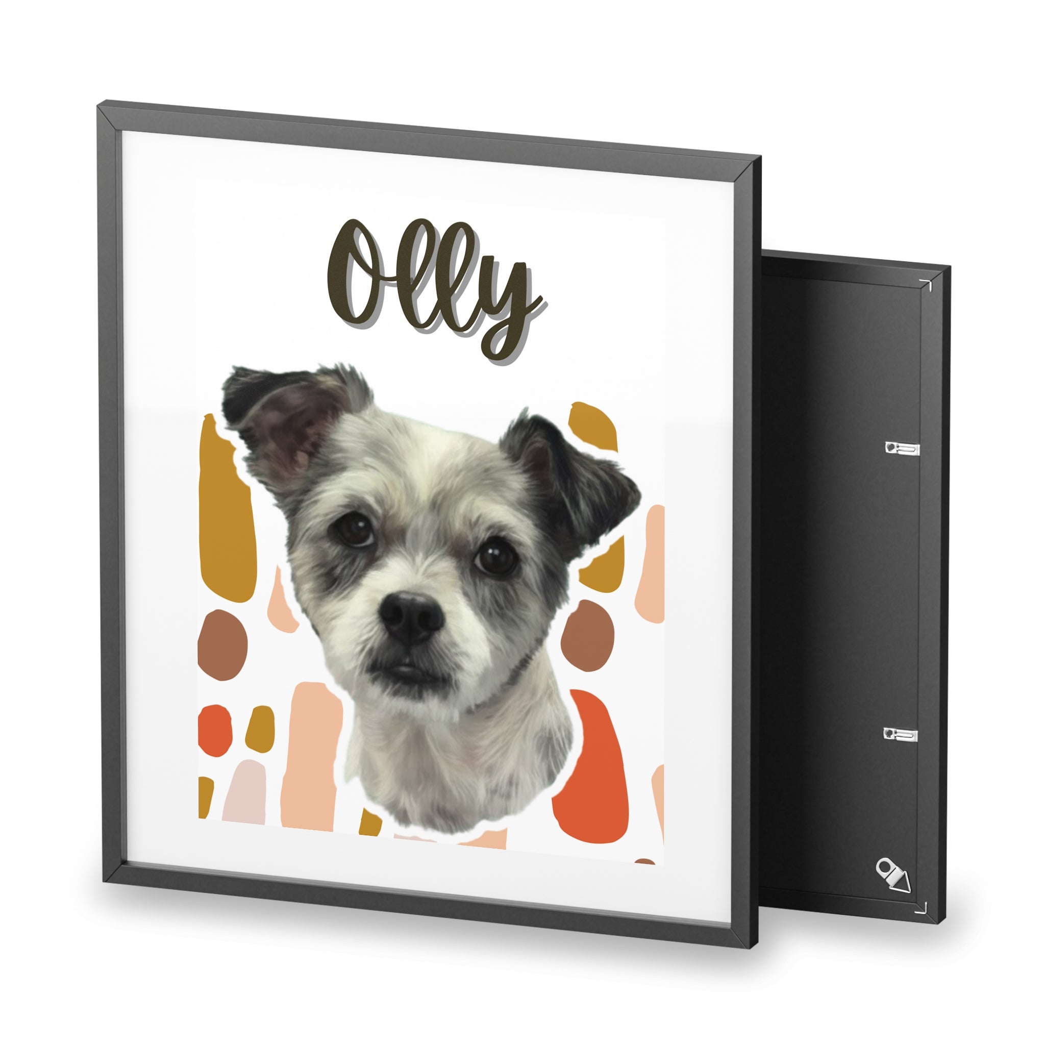 (Olly) Playful Dog Framed Poster