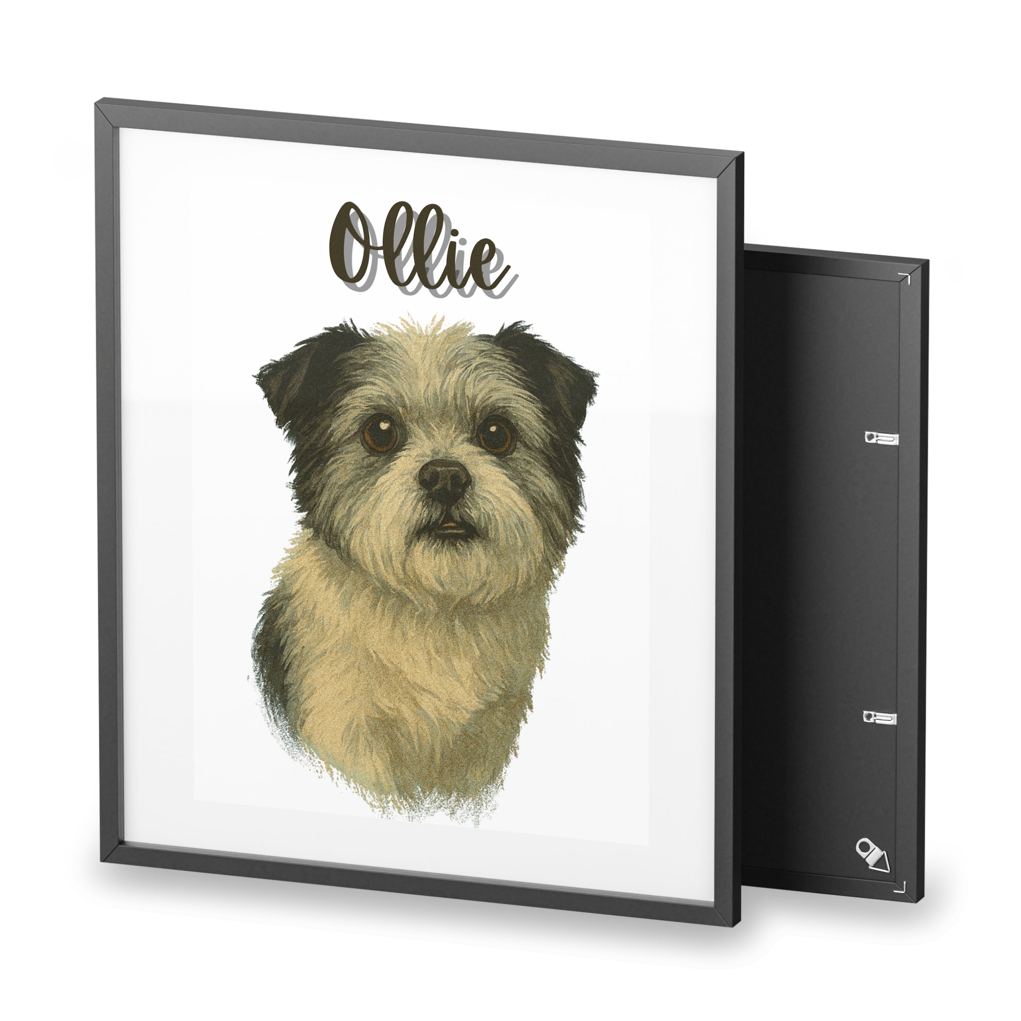 (Ollie) Playful Dog Framed Poster