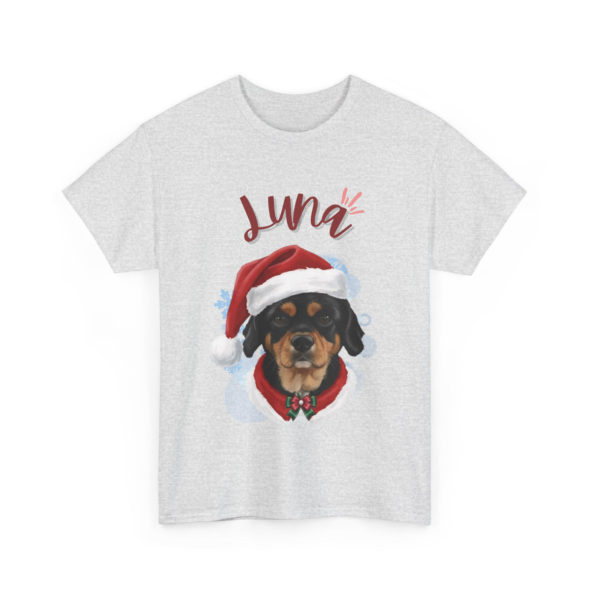 (Luna) Whimsical Dog Portrait Tee Shirt