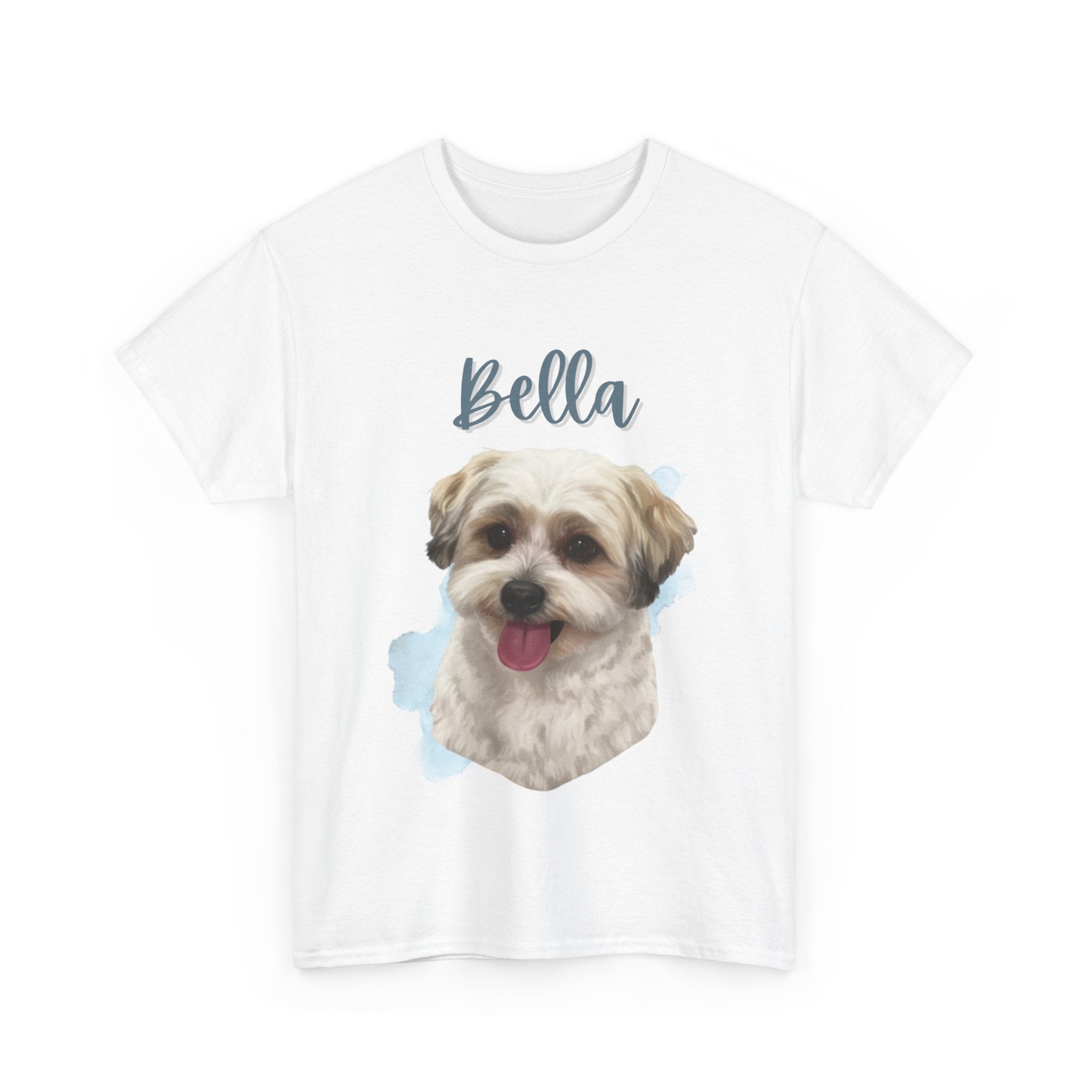 (Bella) Whimsical Dog Portrait Tee Shirt