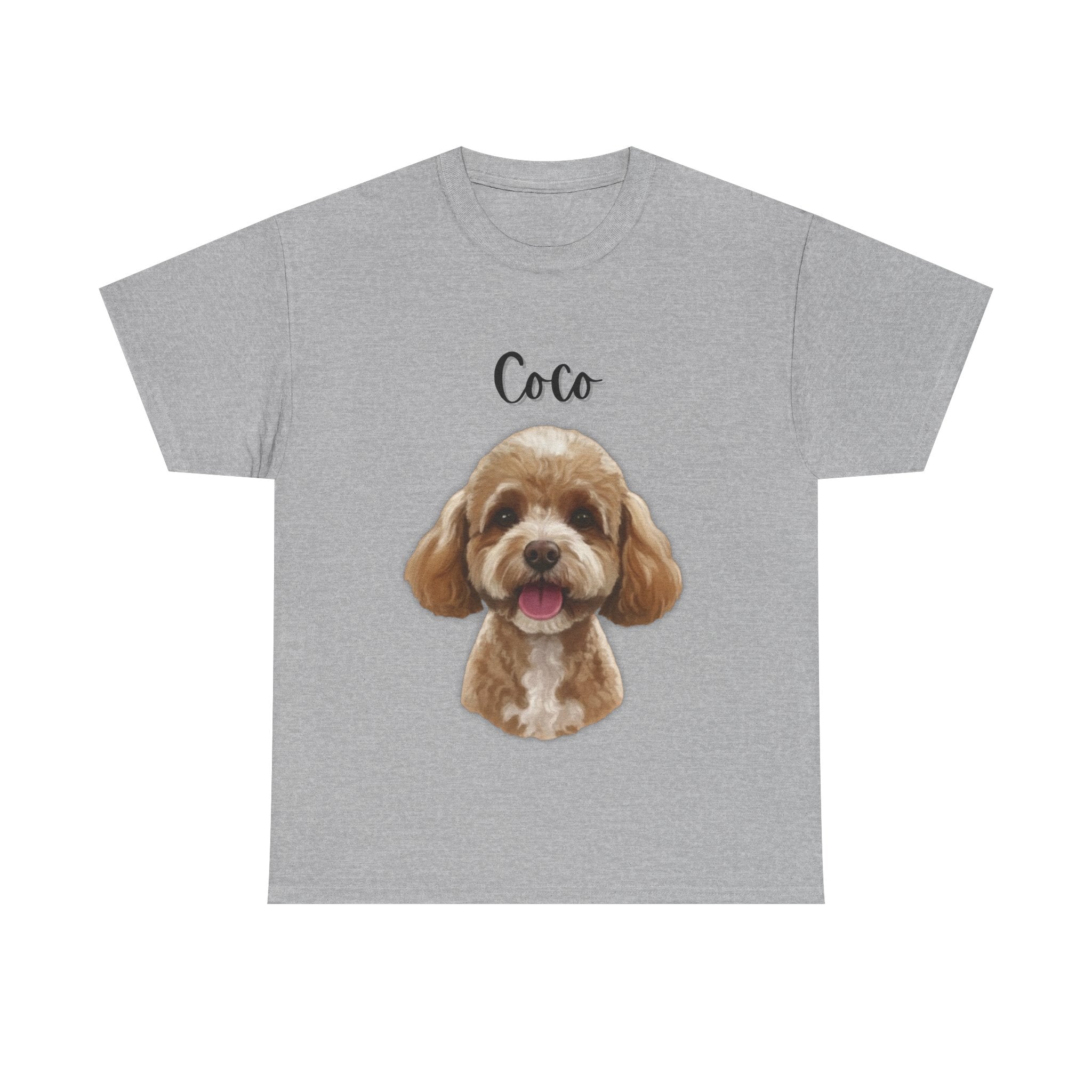(Coco) Whimsical Dog Portrait Tee Shirt