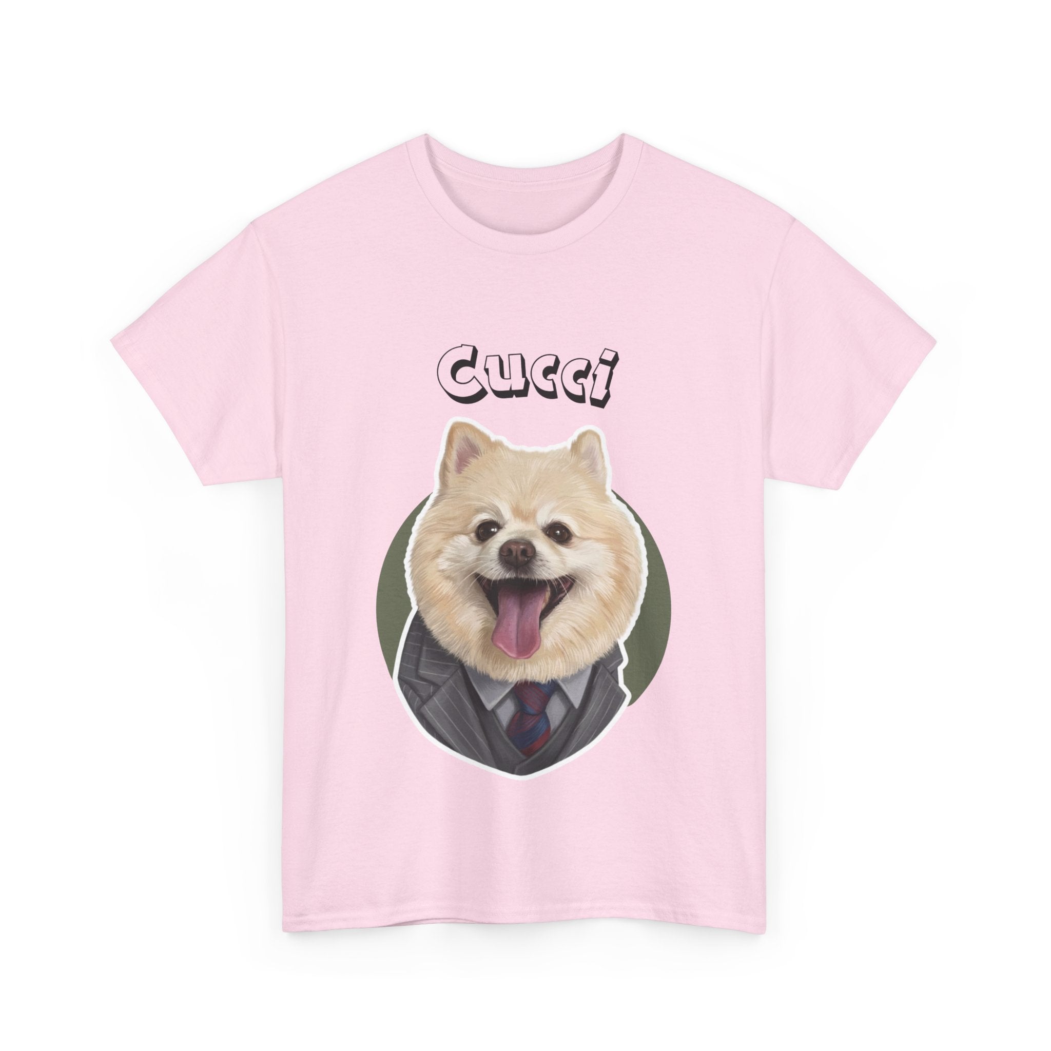 (Cucci) Whimsical Dog Portrait Tee Shirt