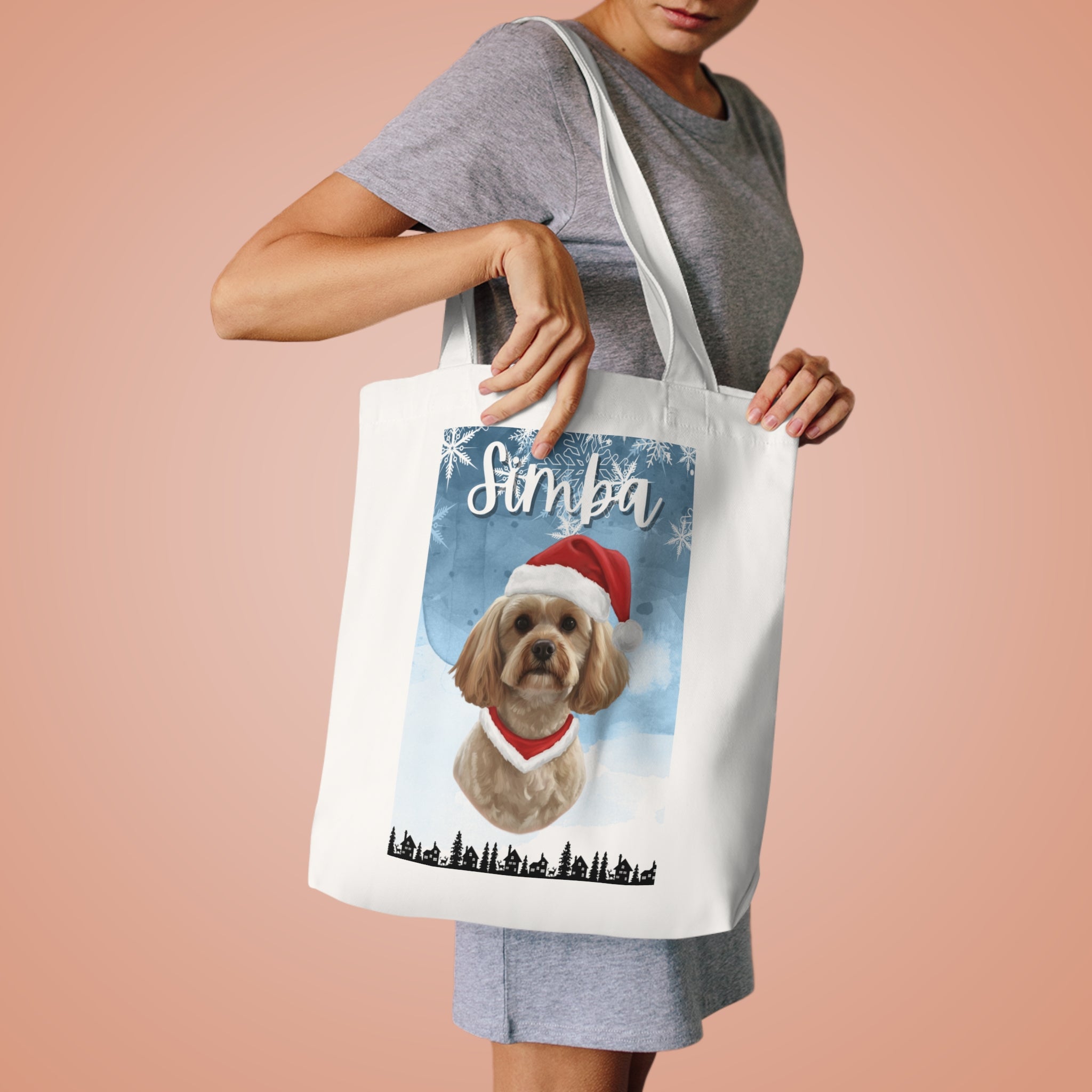 (Simba) Personalized Dog Lover Tote Bag